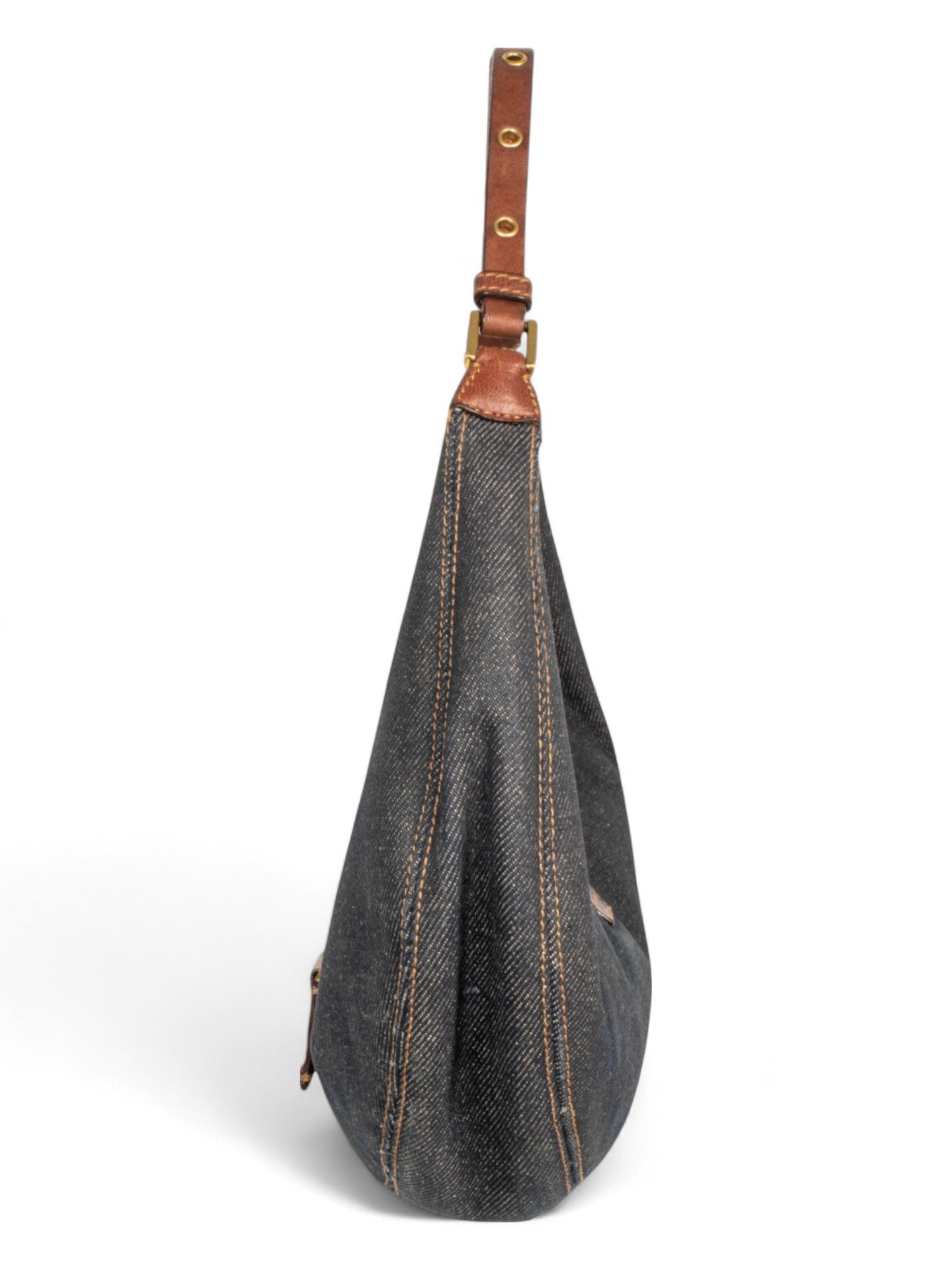 SS02 HALF MOON DENIM PURSE