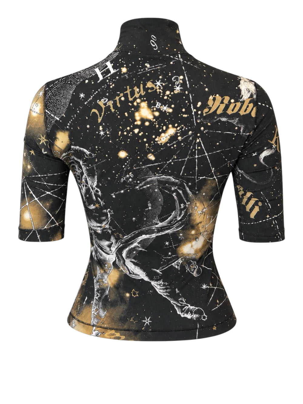 03/04 BLACK & GOLD ASTROLOGY MOCK NECK TOP @SM