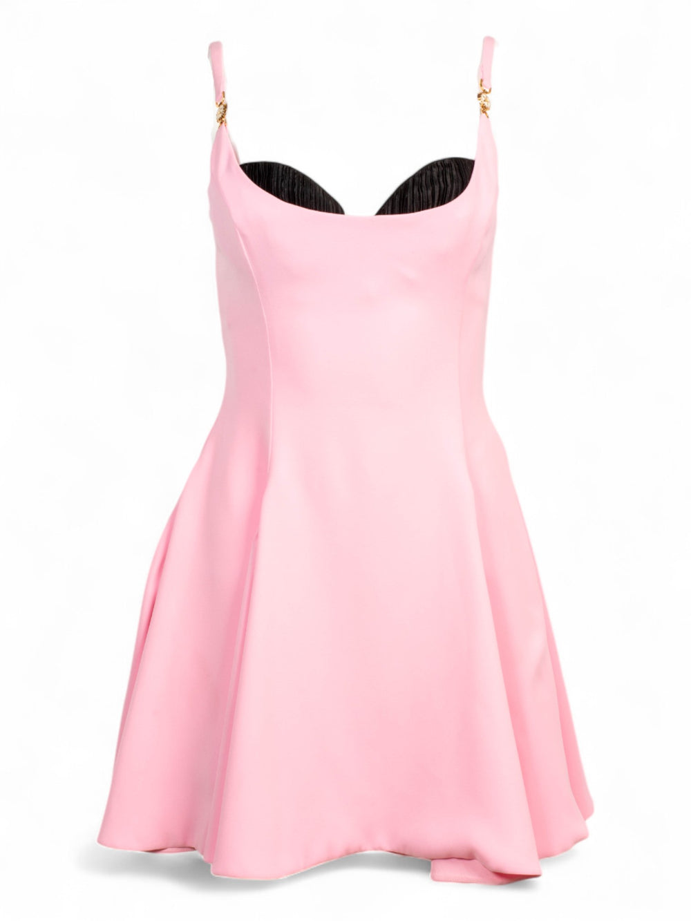 PINK PLEATED MINI DRESS @AFIOR