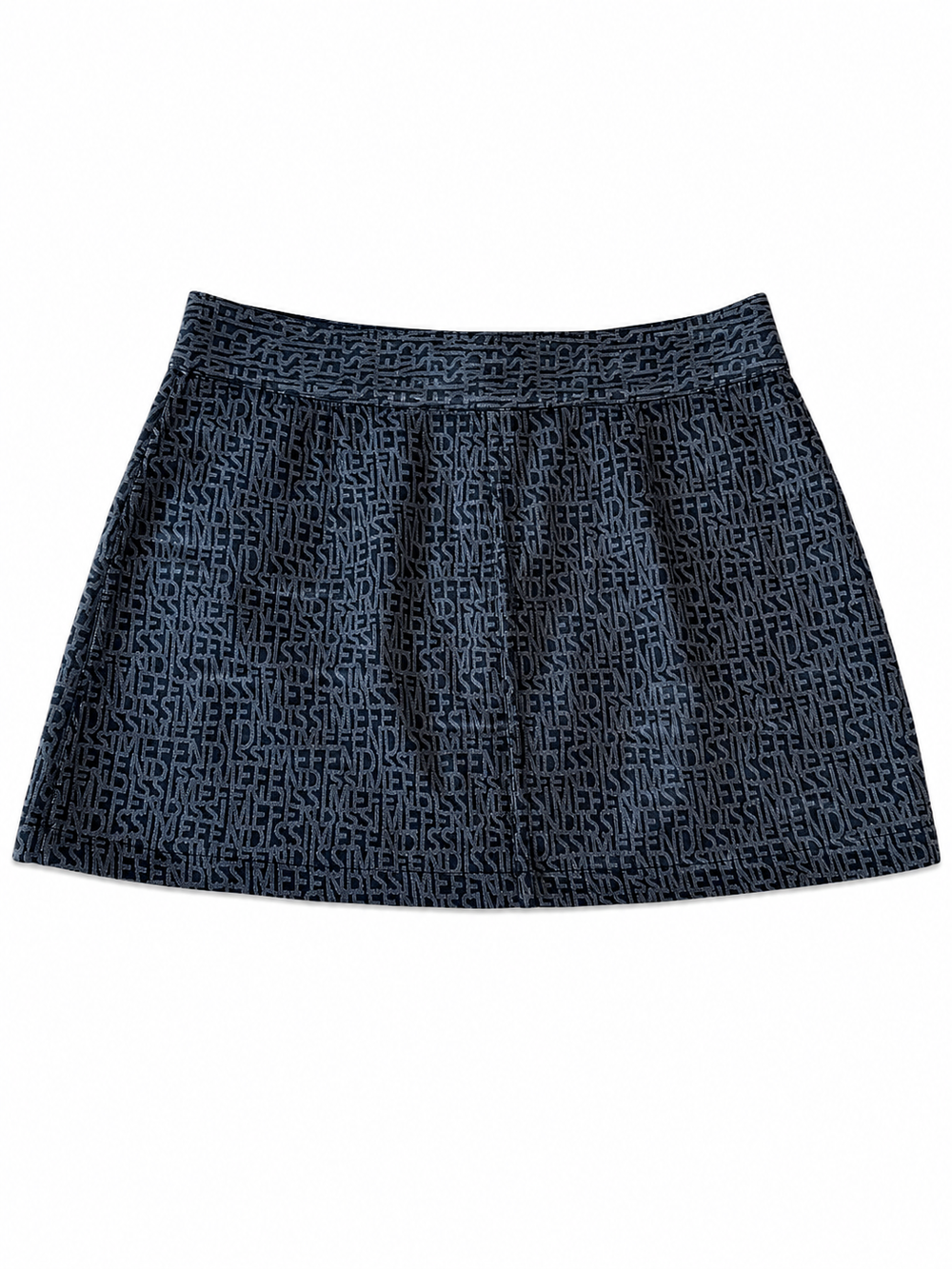 'FENDISSIME' MONOGRAM DENIM MINI SKIRT @SM