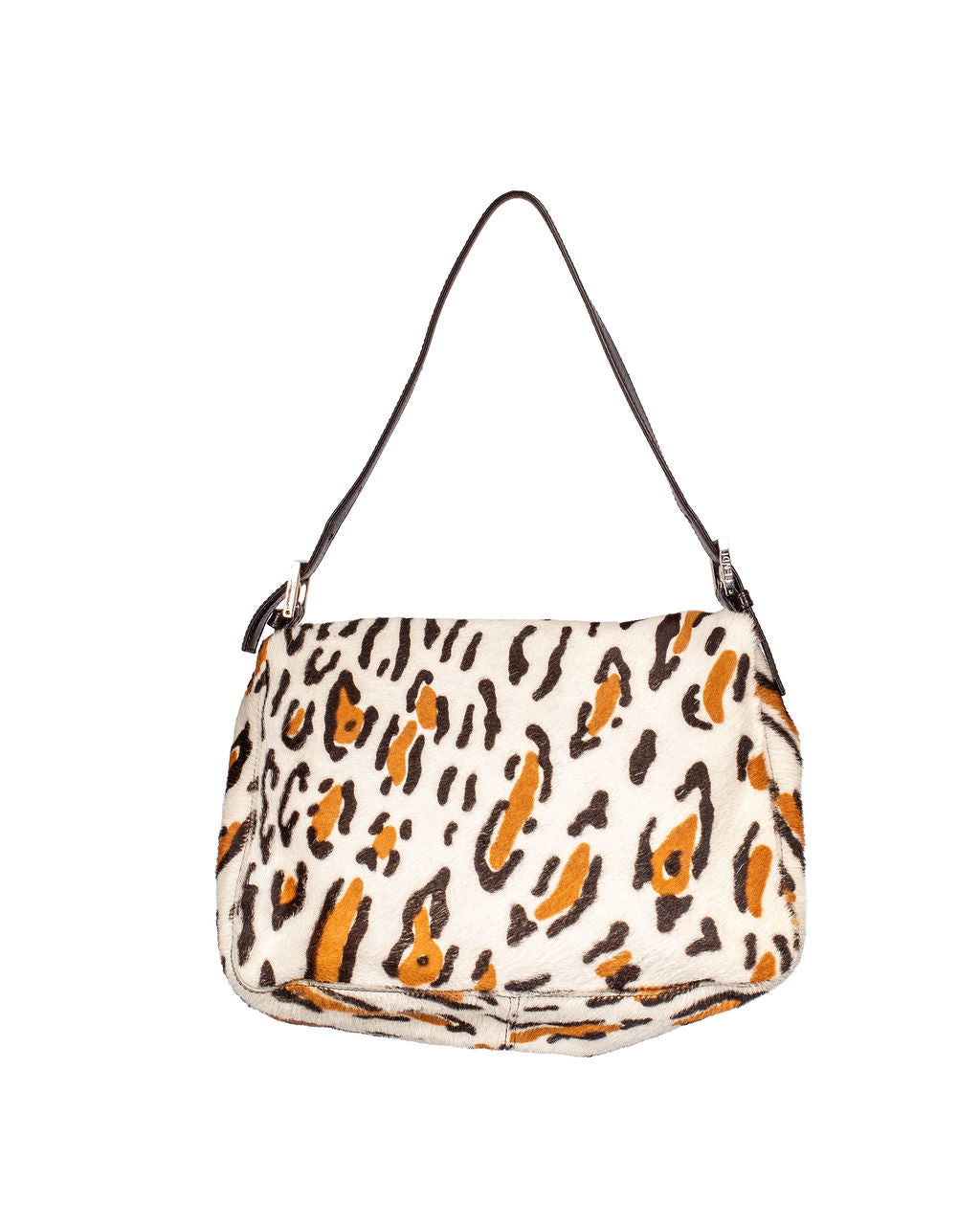 WHITE LEOPARD CALFHAIR MAMA BAGUETTE