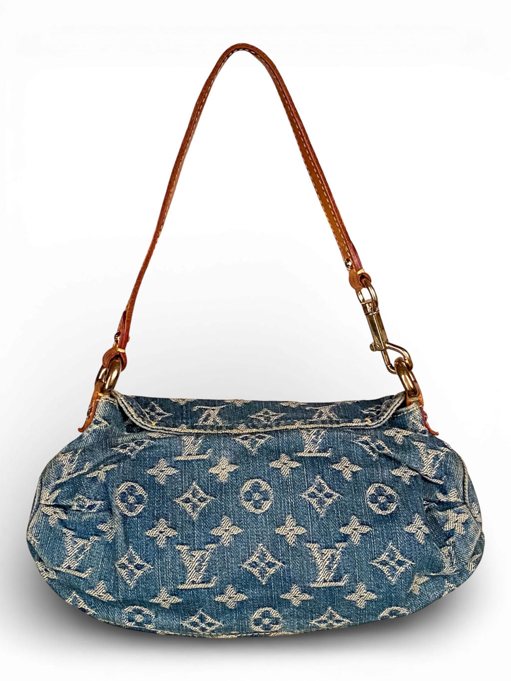2005 BLUE DENIM MONOGRAM SPEEDY PLEATY BAG @HANA