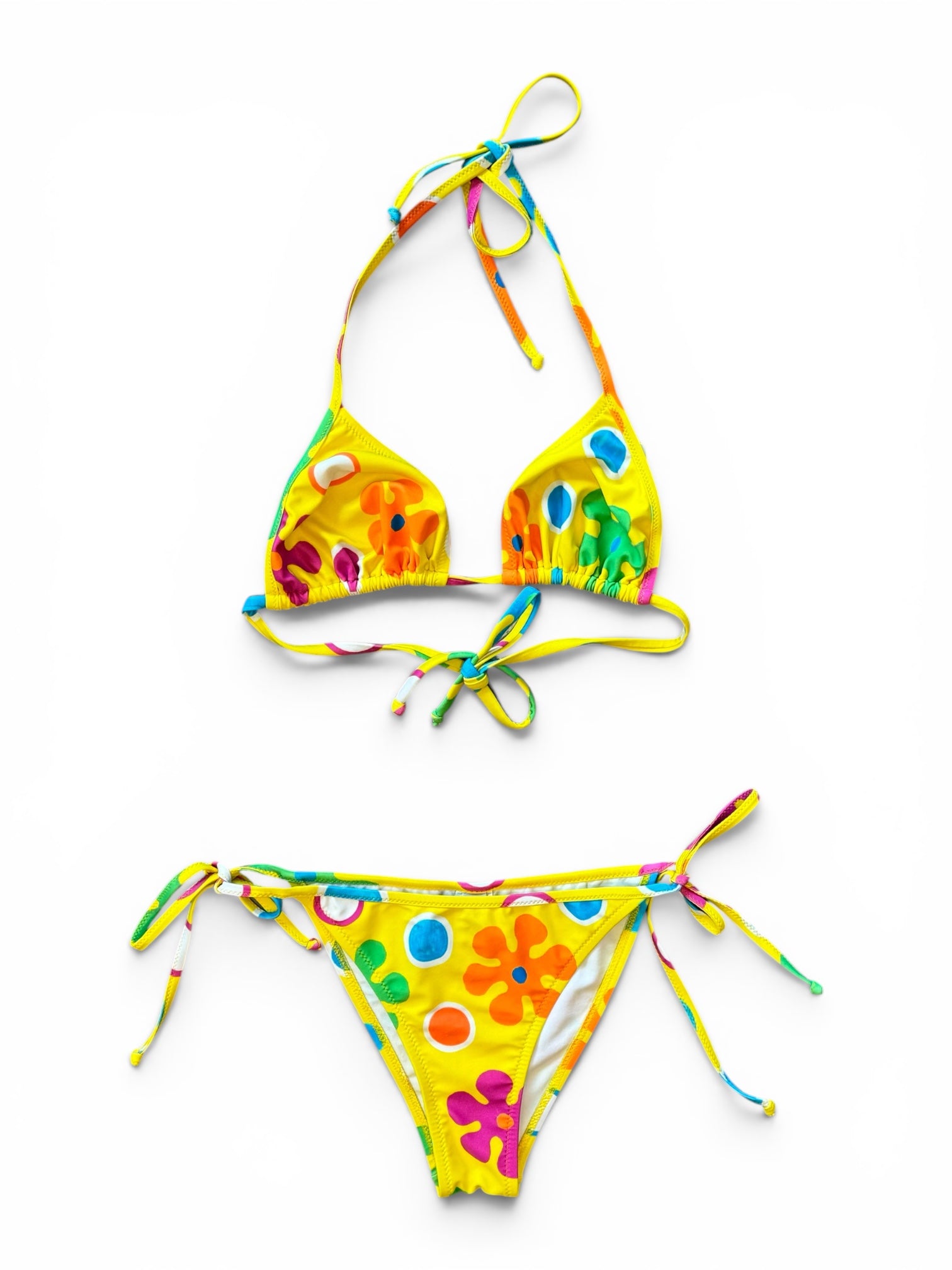 YELLOW SQUIGLY 2/PC BIKINI SET