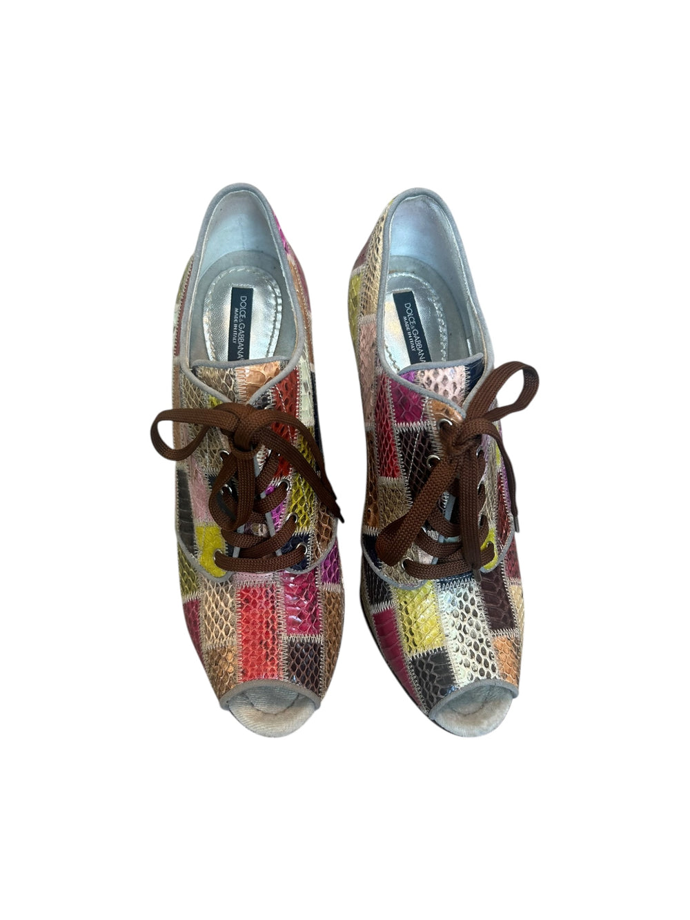 SNAKESKIN PATCHWORK SNEAKER BOOTIES