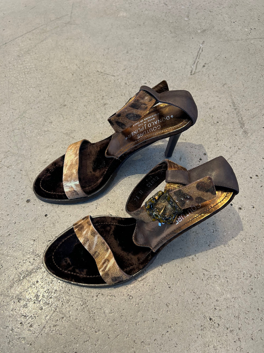 ANIMAL PRINT VELVET HEELS @EBRAUN