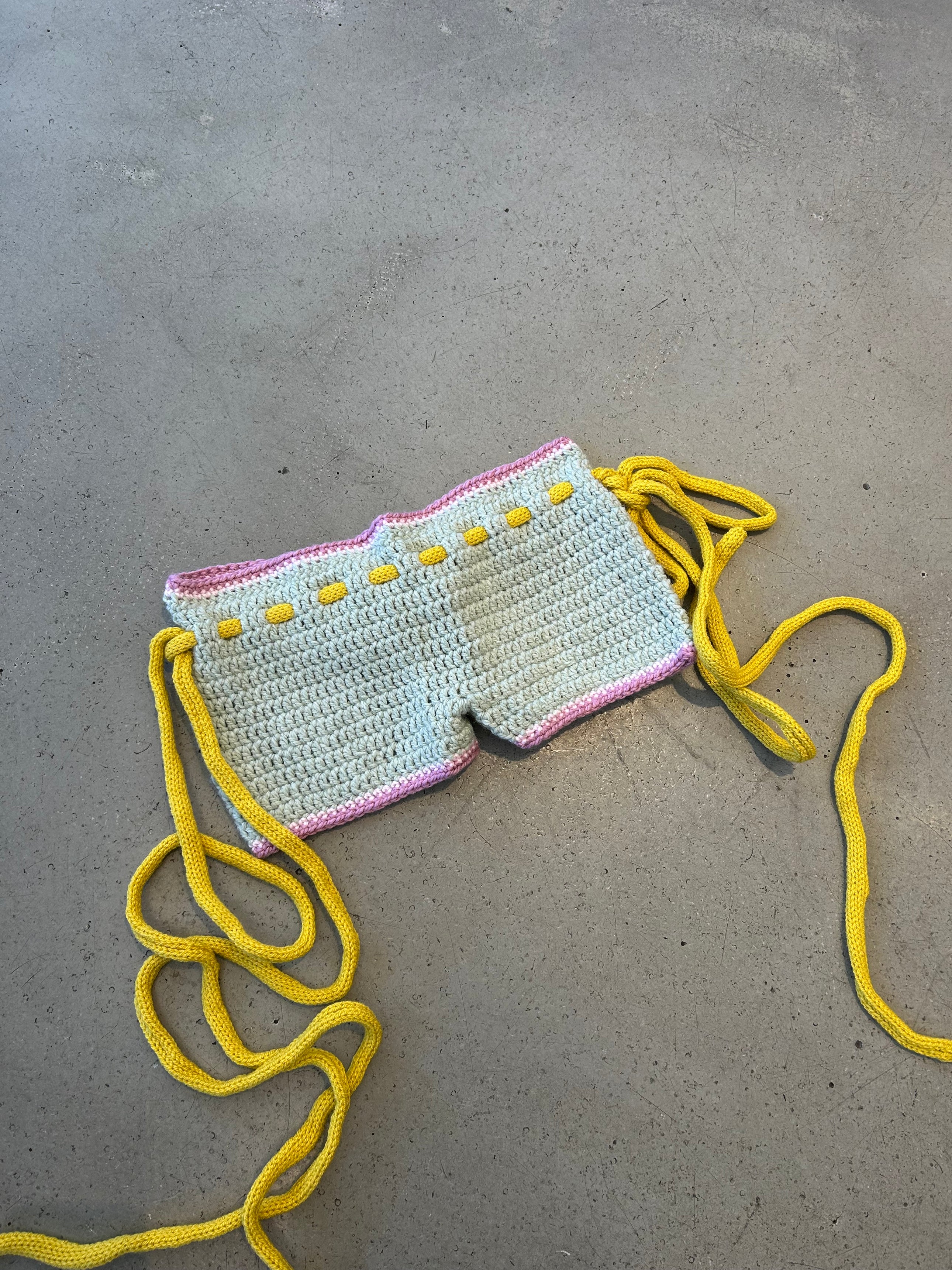 GREEN TEA SCRUNCH BOOTIES W PINK TRIM