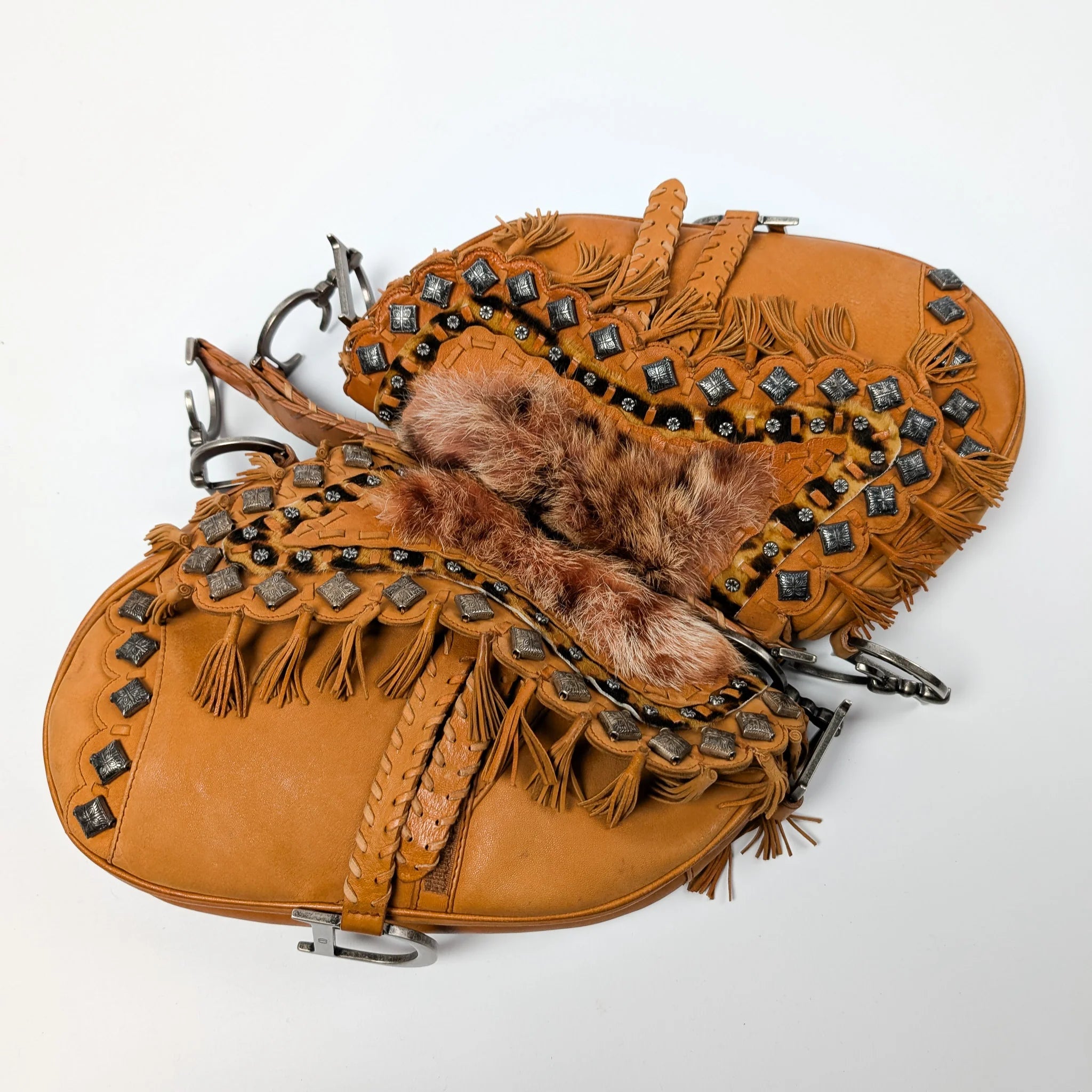 2006 LIMITED EDITION BROWN RABBIT FUR SADDLE BAG @FAR