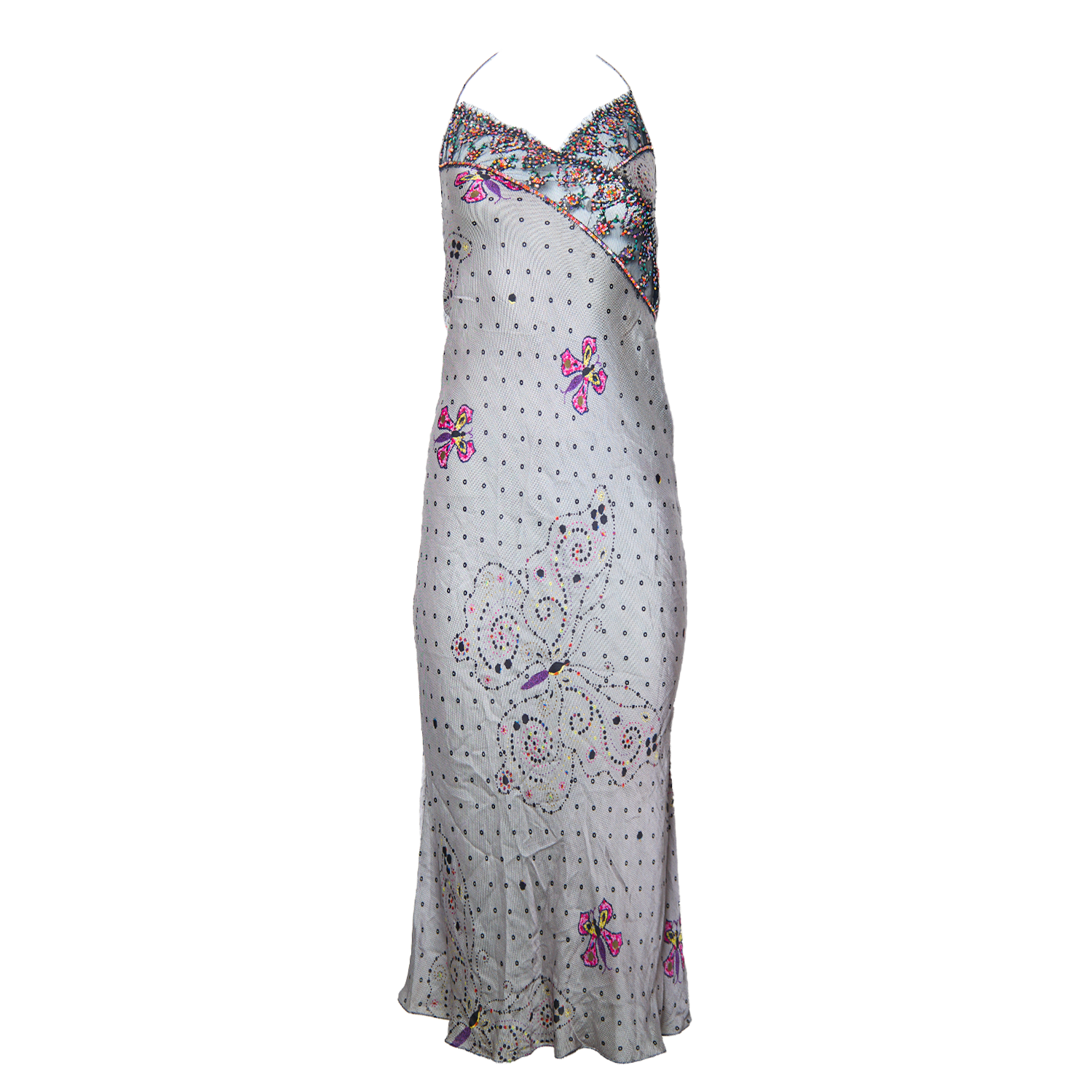 2004 BUTTERFLY HALTER DRESS