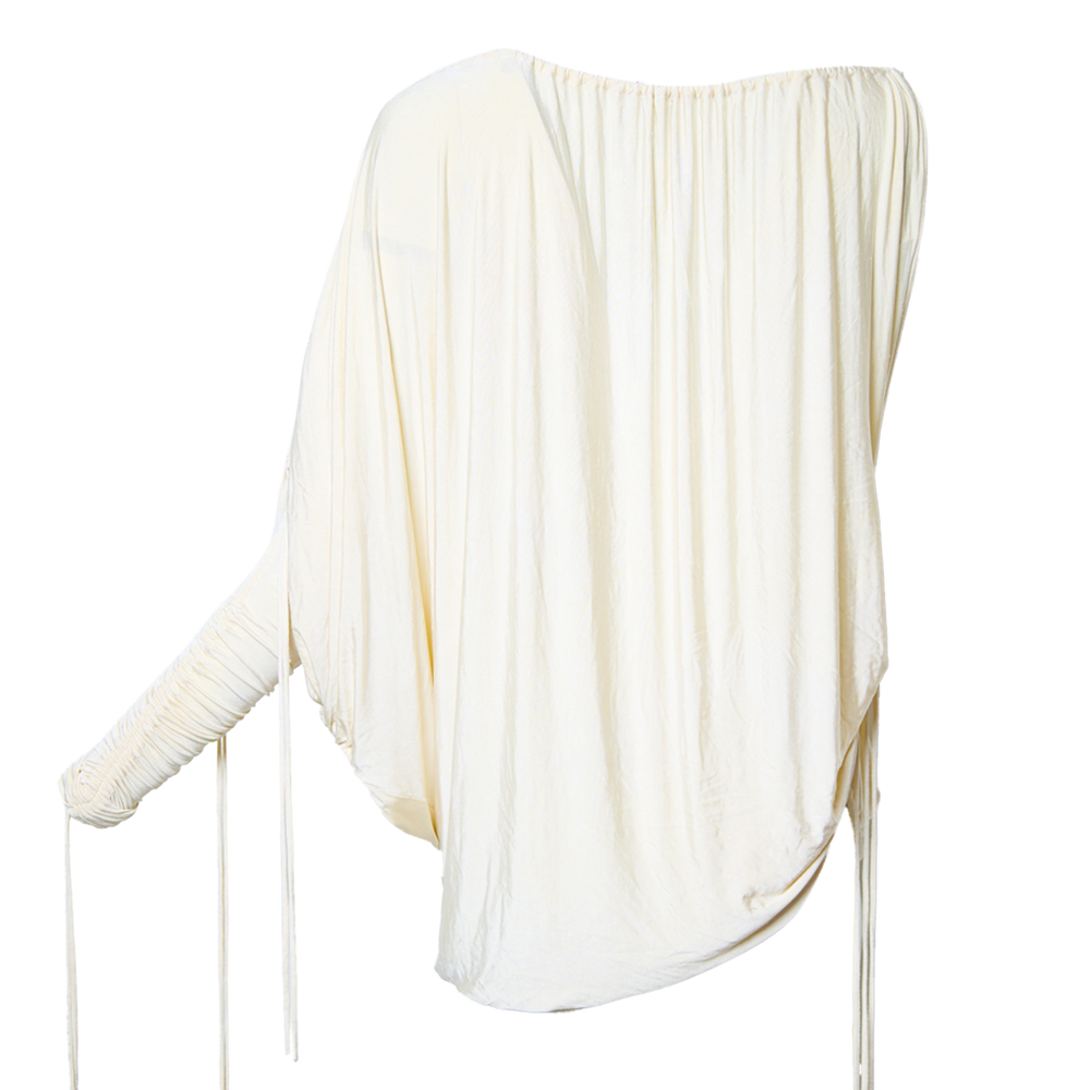 SS2003 CREAM RUCHED TUNIC