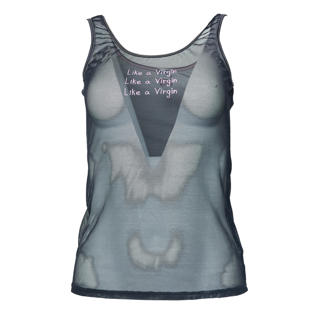 MESH 'LIKE A VIRGIN' TANK TOP