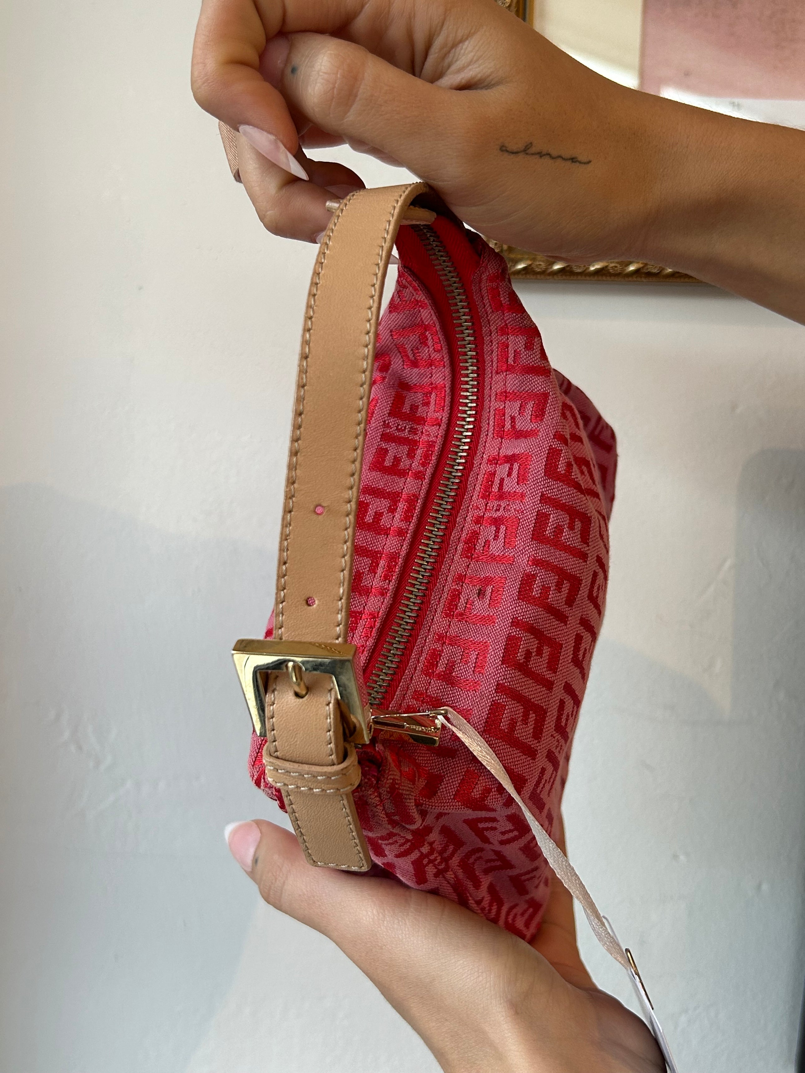 HOT PINK ZUCCHINO MONOGRAM MINI HANDBAG