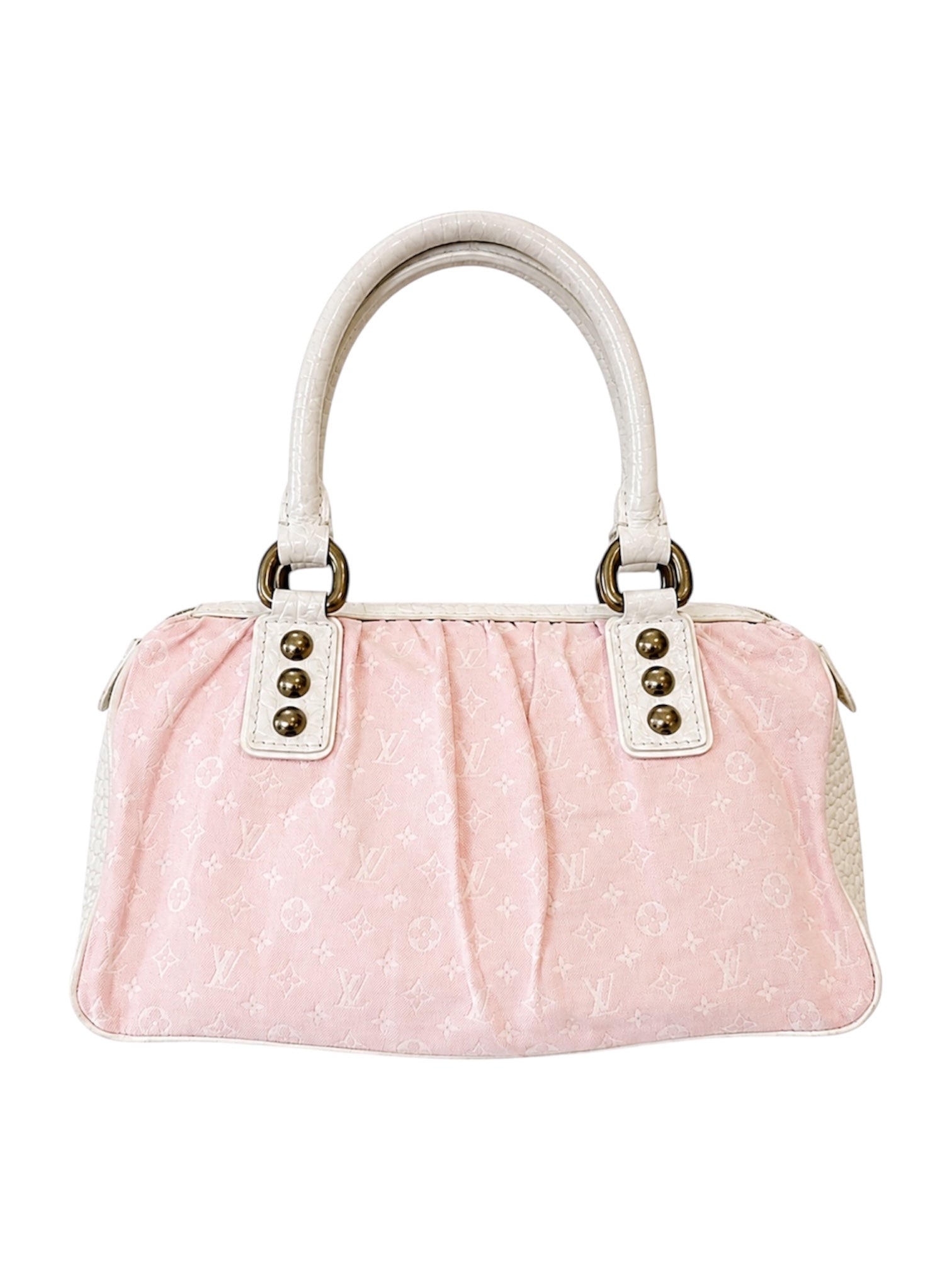 BABY PINK MONOGRAM TRAPEZE MINI LIN BAG @MGU