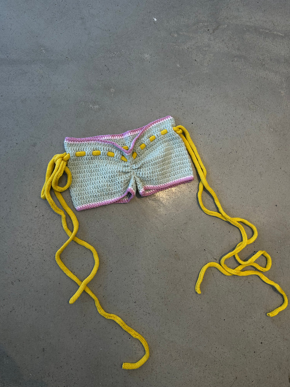 GREEN TEA SCRUNCH BOOTIES W PINK TRIM