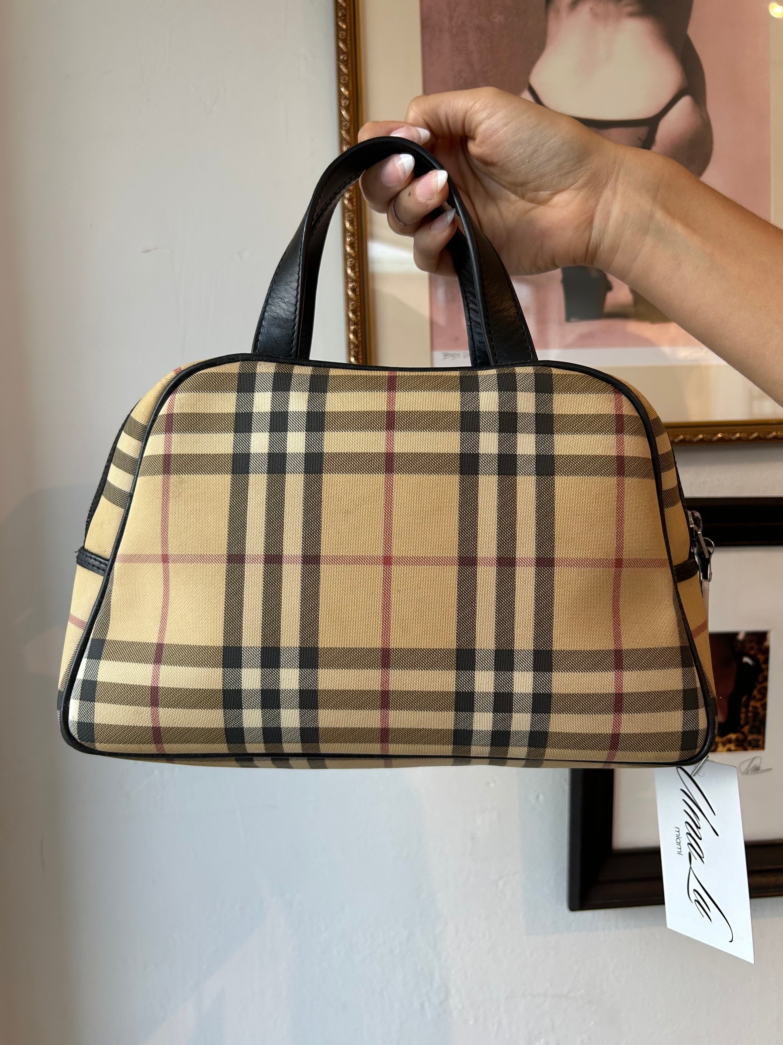 COATED CANVAS NOVACHECK HANDBAG