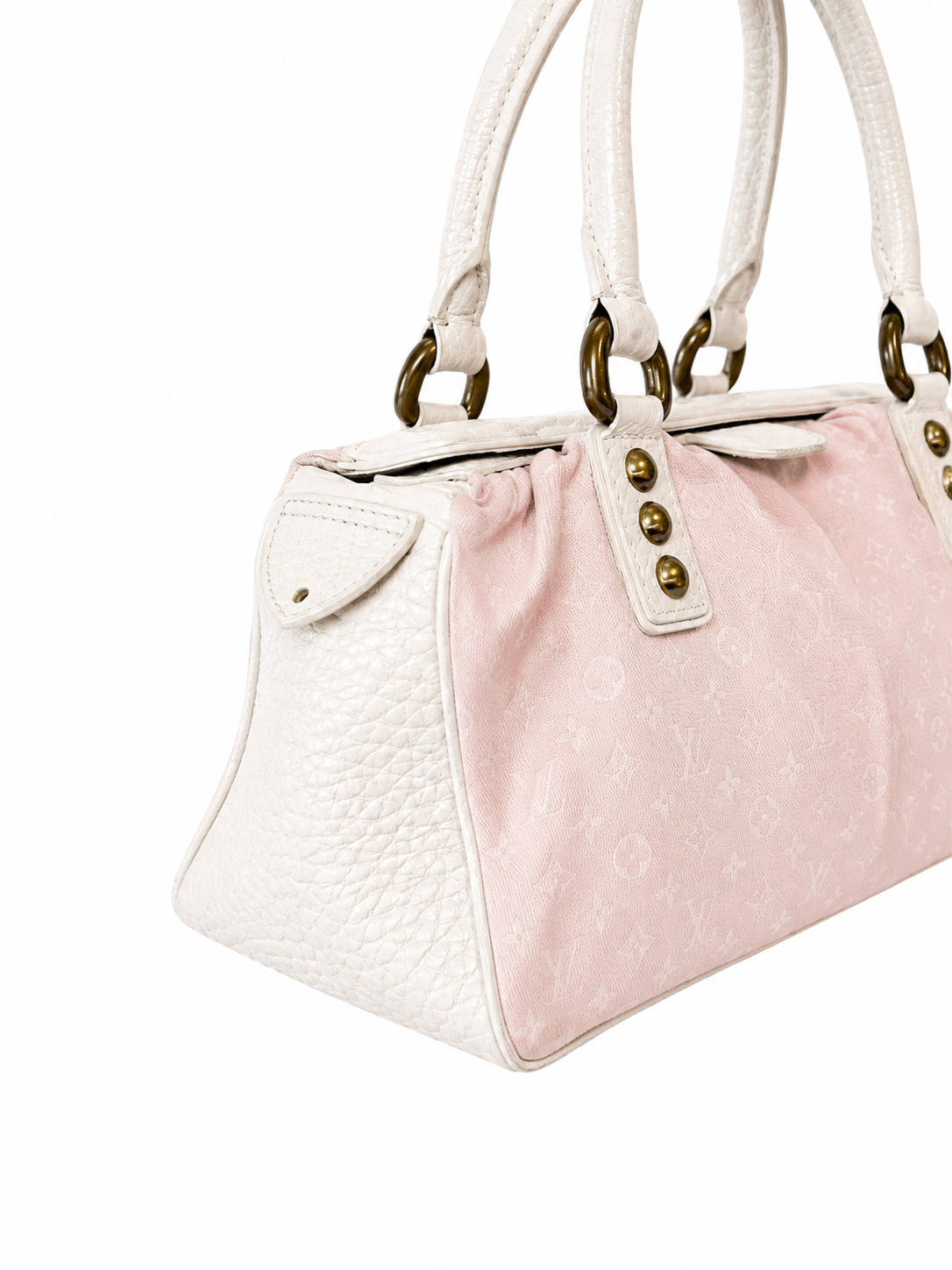 BABY PINK MONOGRAM TRAPEZE MINI LIN BAG @MGU