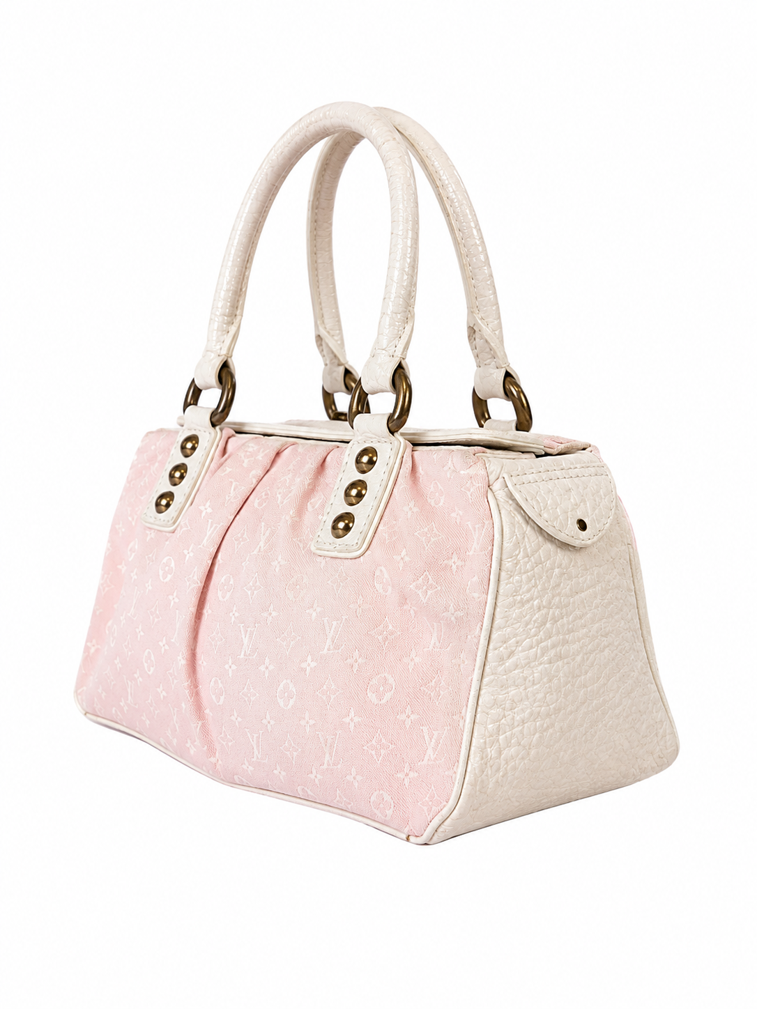 BABY PINK MONOGRAM TRAPEZE MINI LIN BAG @MGU