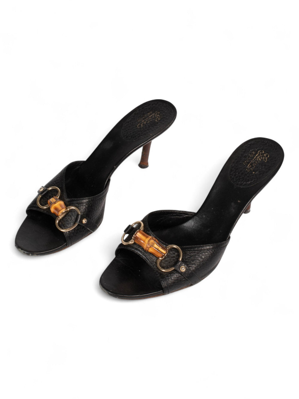 BLACK BAMBOO KITTEN HEELS @EBAREN