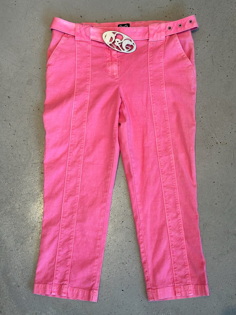 BABY PINK LOGO BELT CAPRIS @MDSG