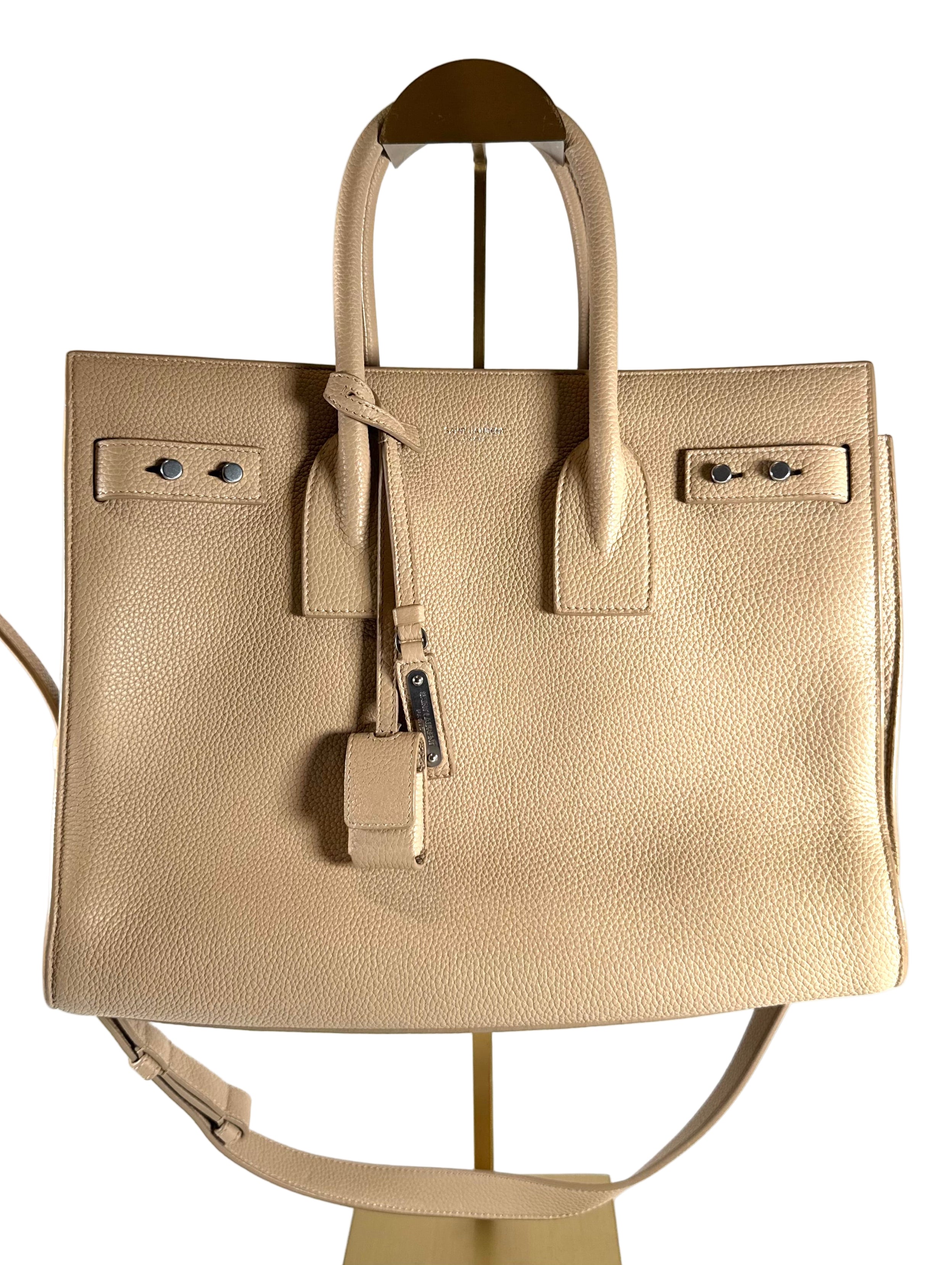 SAC DE JOUR SAND LEATHER SMALL TOTE @NICOZ