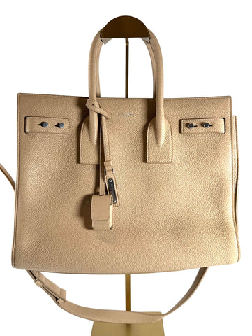 SAC DE JOUR SAND LEATHER SMALL TOTE @NICOZ