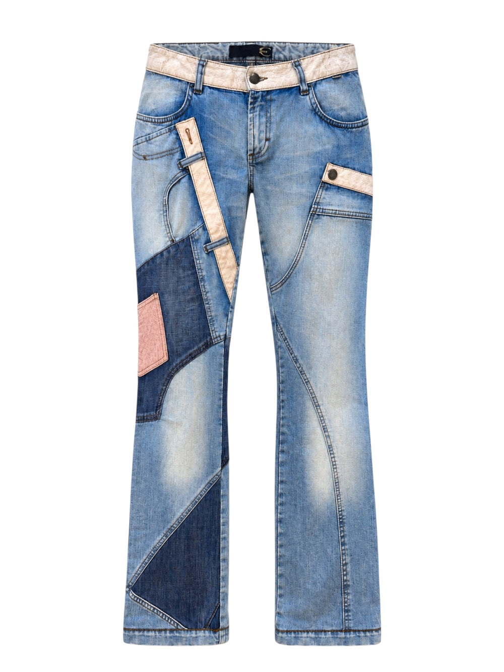 LIGHTWASH PATCHWORK JEANS