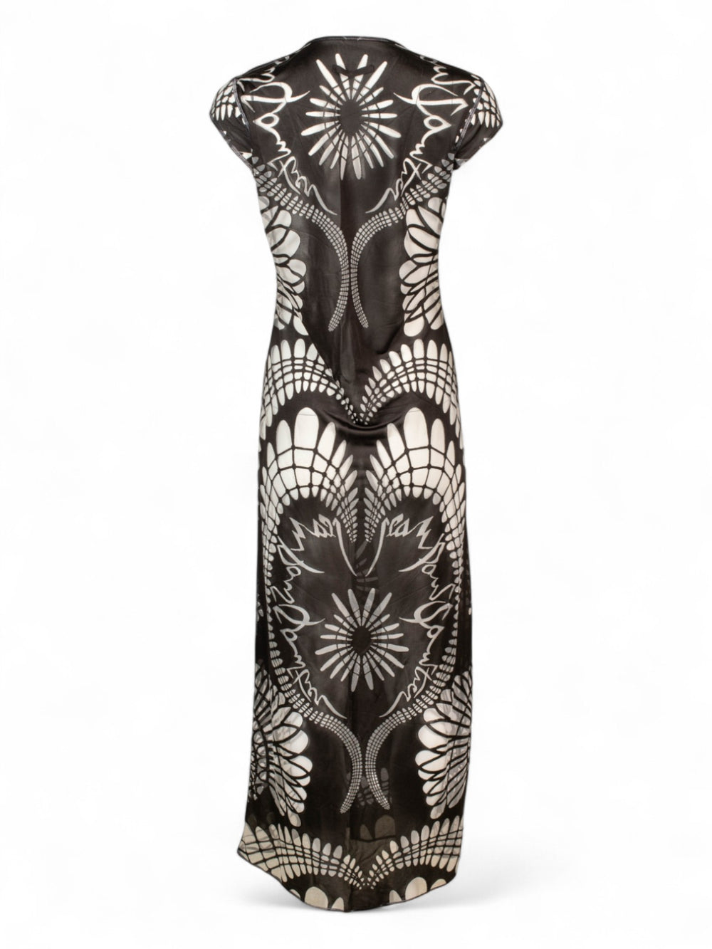 SS01 BLACK LOGO CUTOUT DRESS