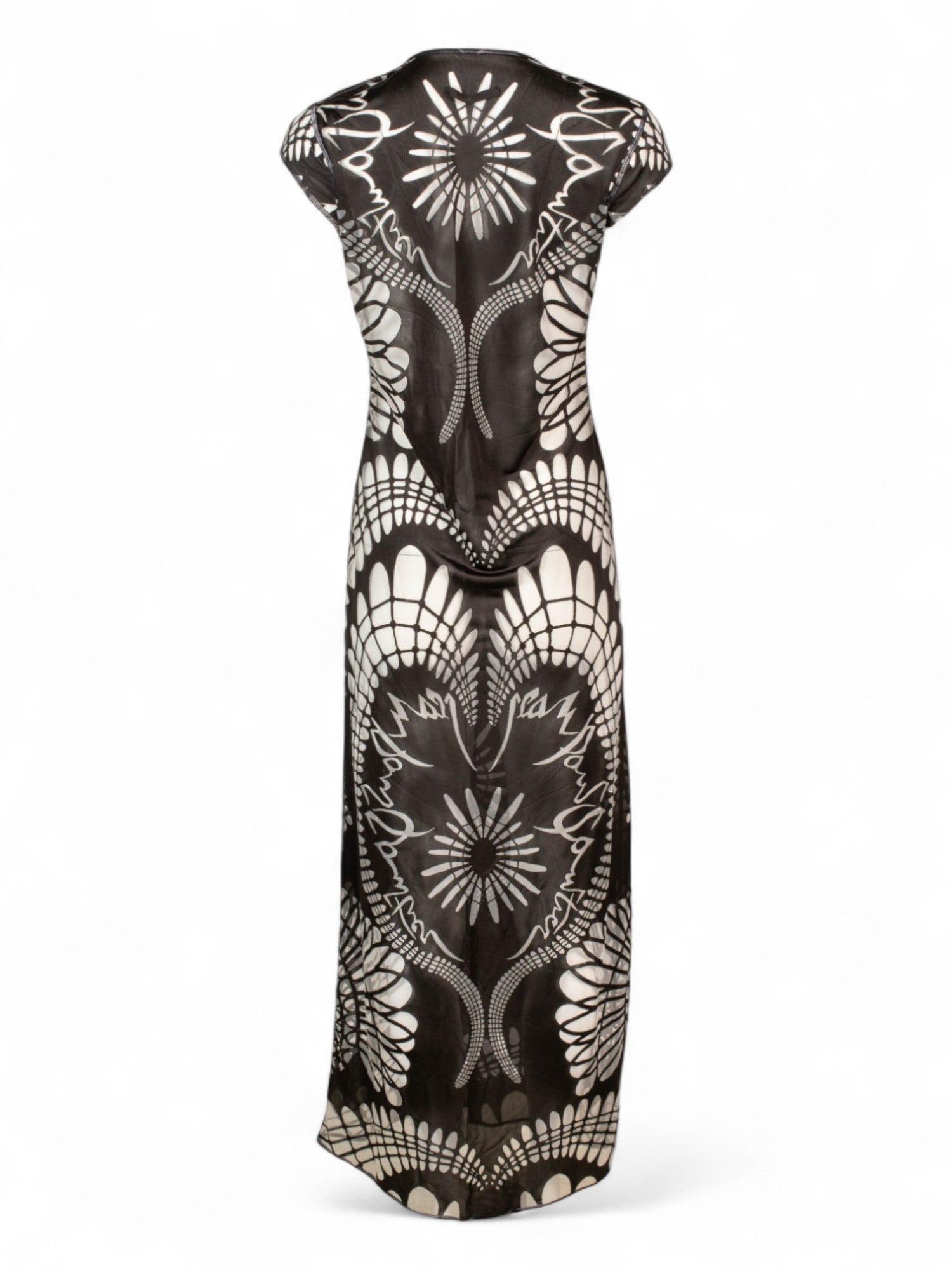SS01 BLACK LOGO CUTOUT DRESS