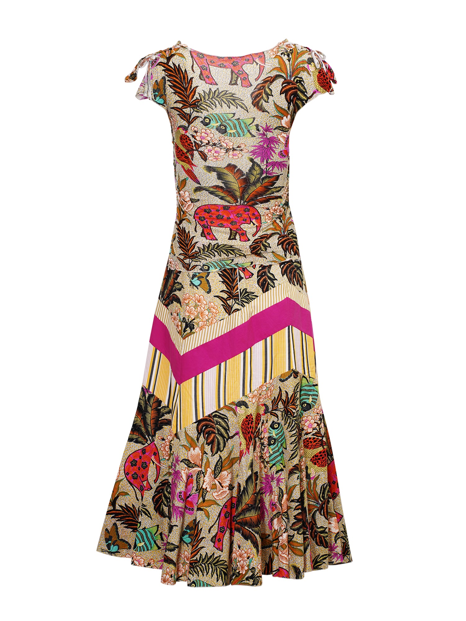 FLORAL & STRIPED 2PC SKIRT SET