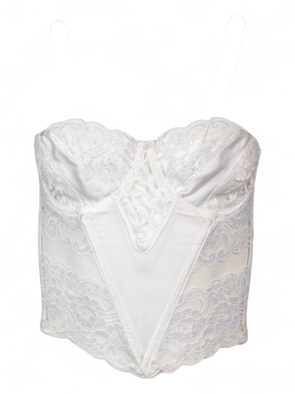 WHITE LACE BUSTIER