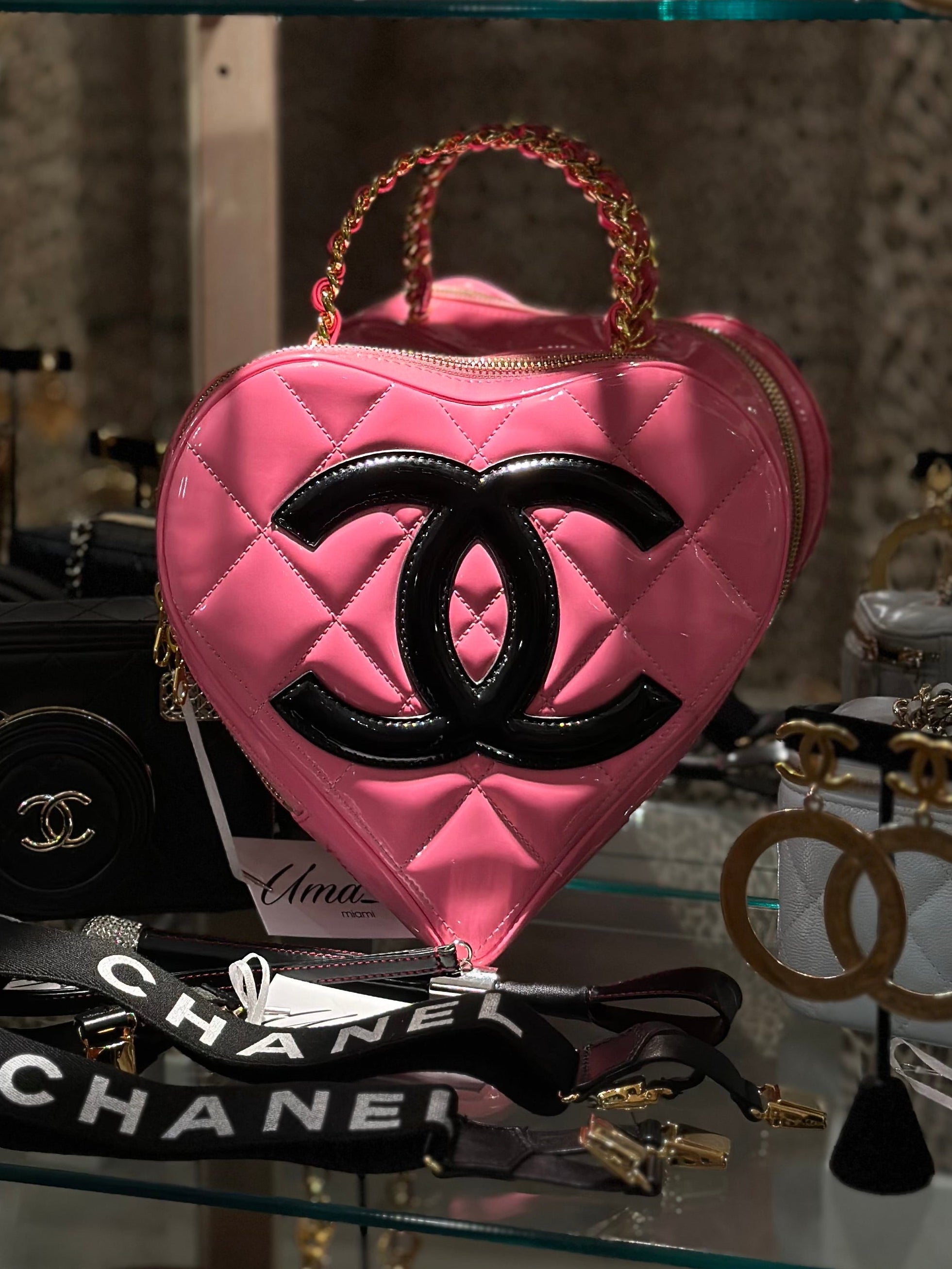 1995 CC Pink Barbie Heart Bag