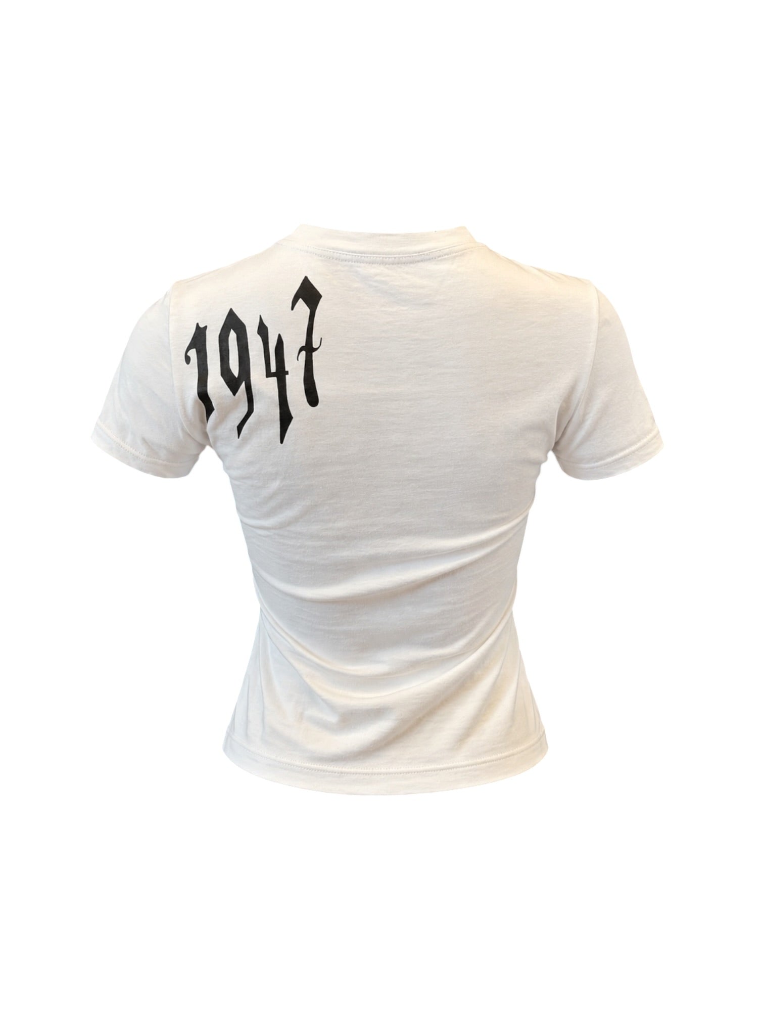 SS02 WHITE GOTHIC PRINT TOP (AS IS)