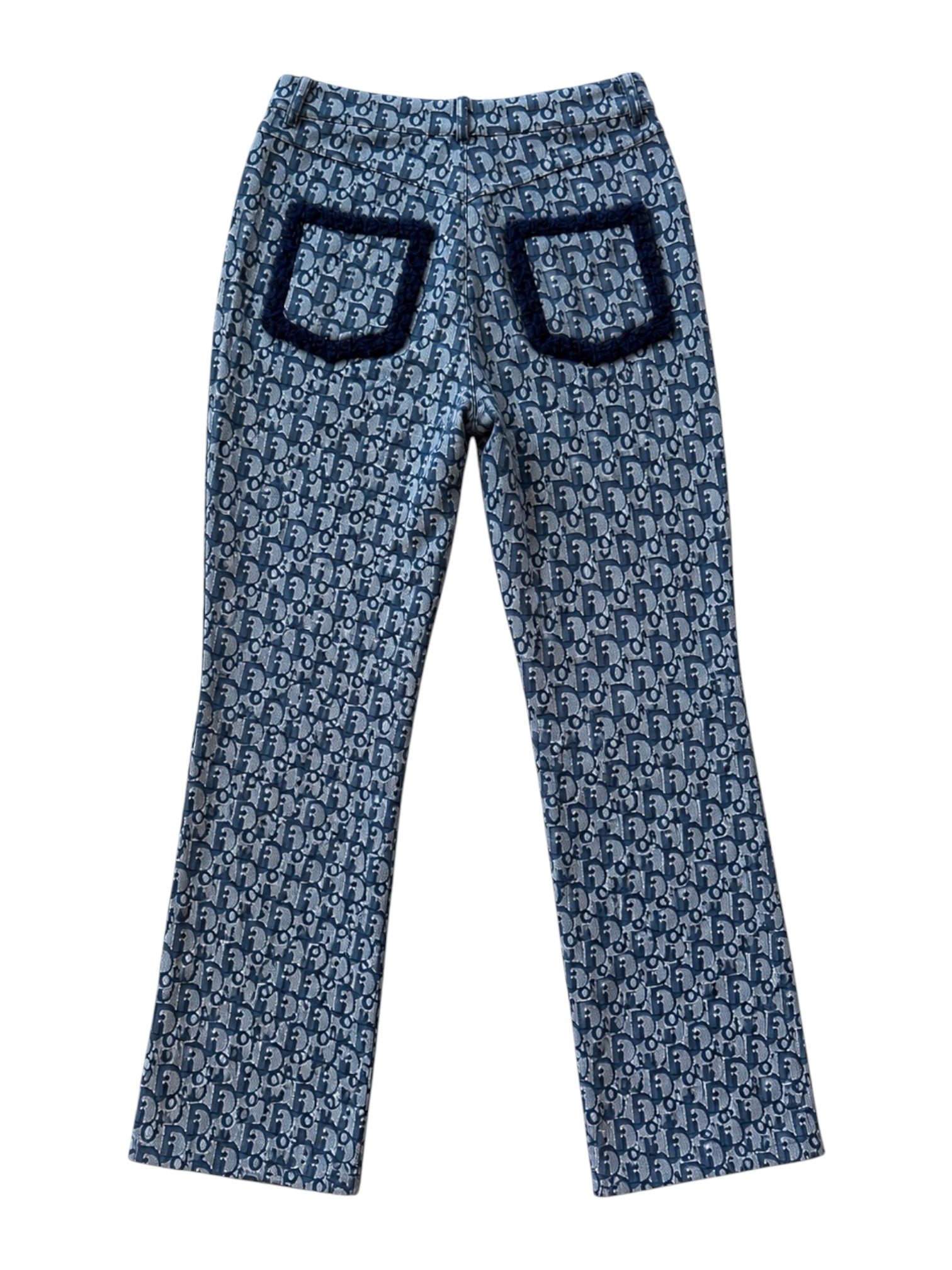 FW00 RARE MONOGRAM NAVY TROTTER JEANS @FAR