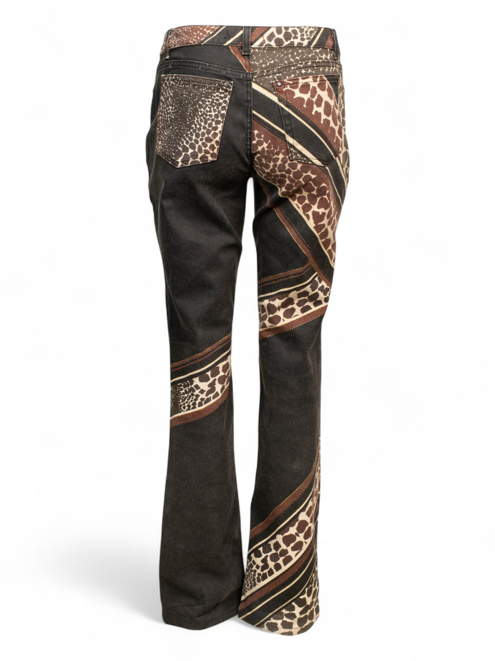 2005 GIRAFFE PRINTED BROWN TONE JEANS