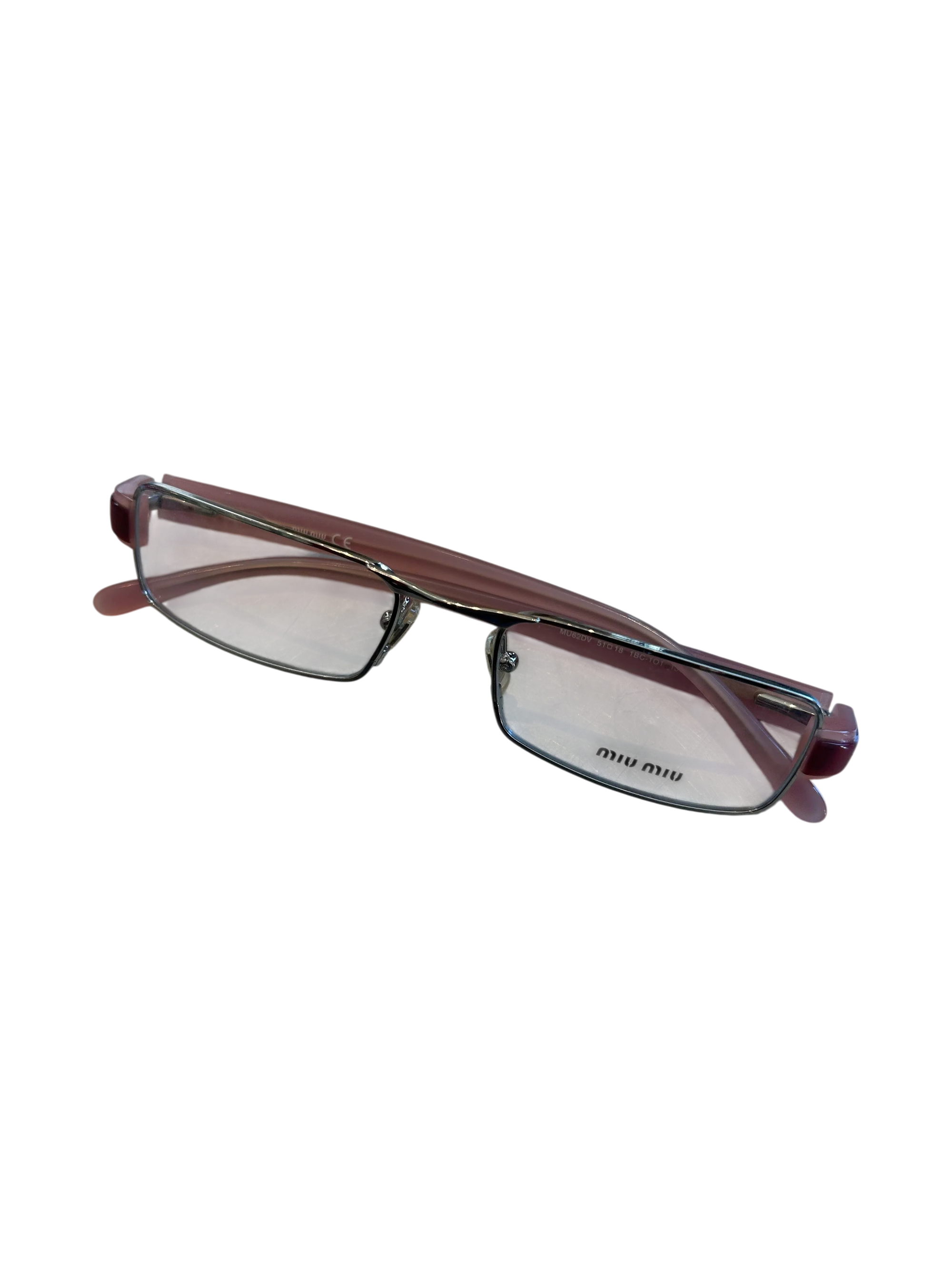 ‘MU62DV’ PINK & SILVER READING GLASSES @MARA