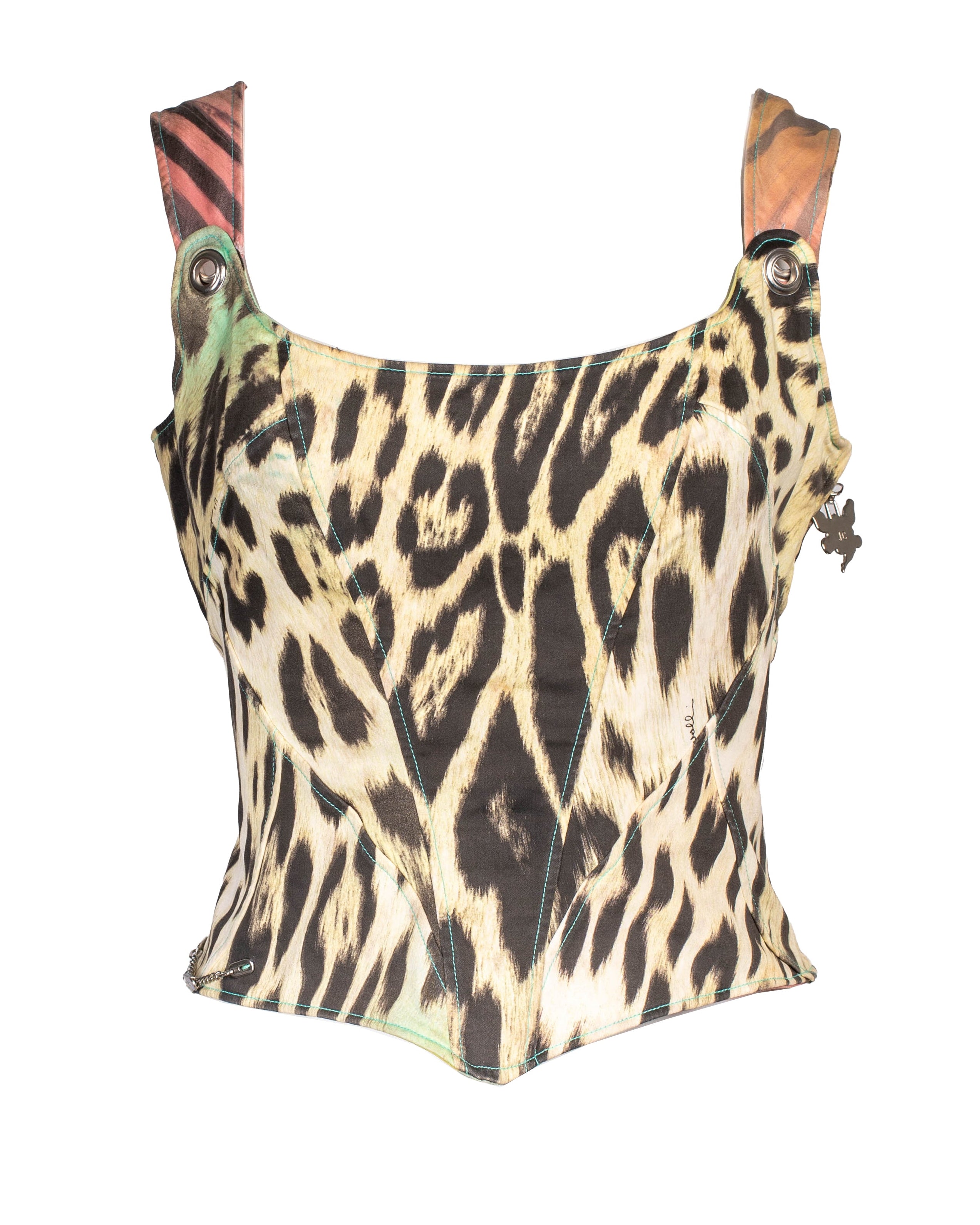 MULTICOLOR ANIMAL PRINT CORSET TOP @JALYNC