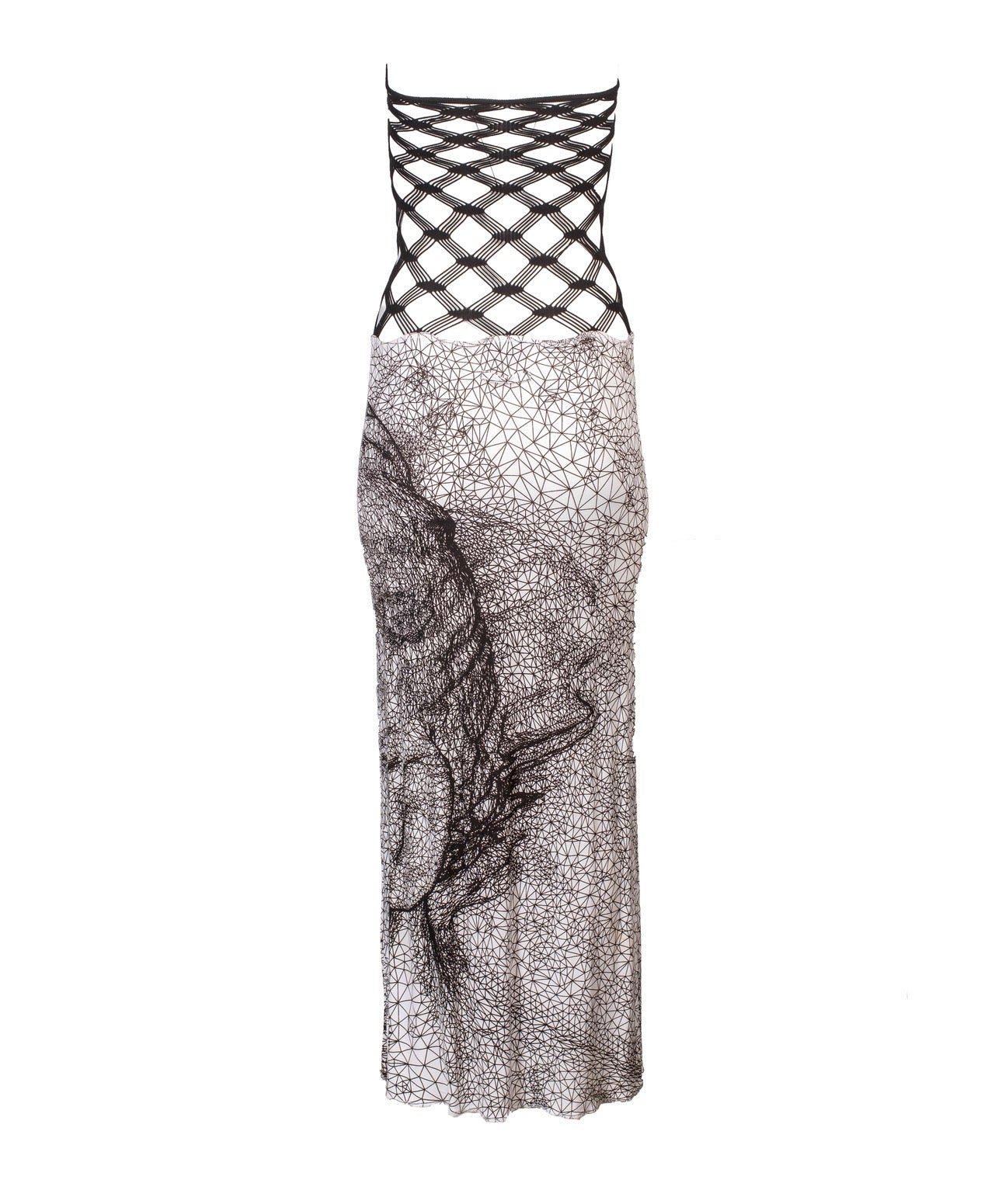SS01 RARE CONSTELLATION B&W NET DRESS