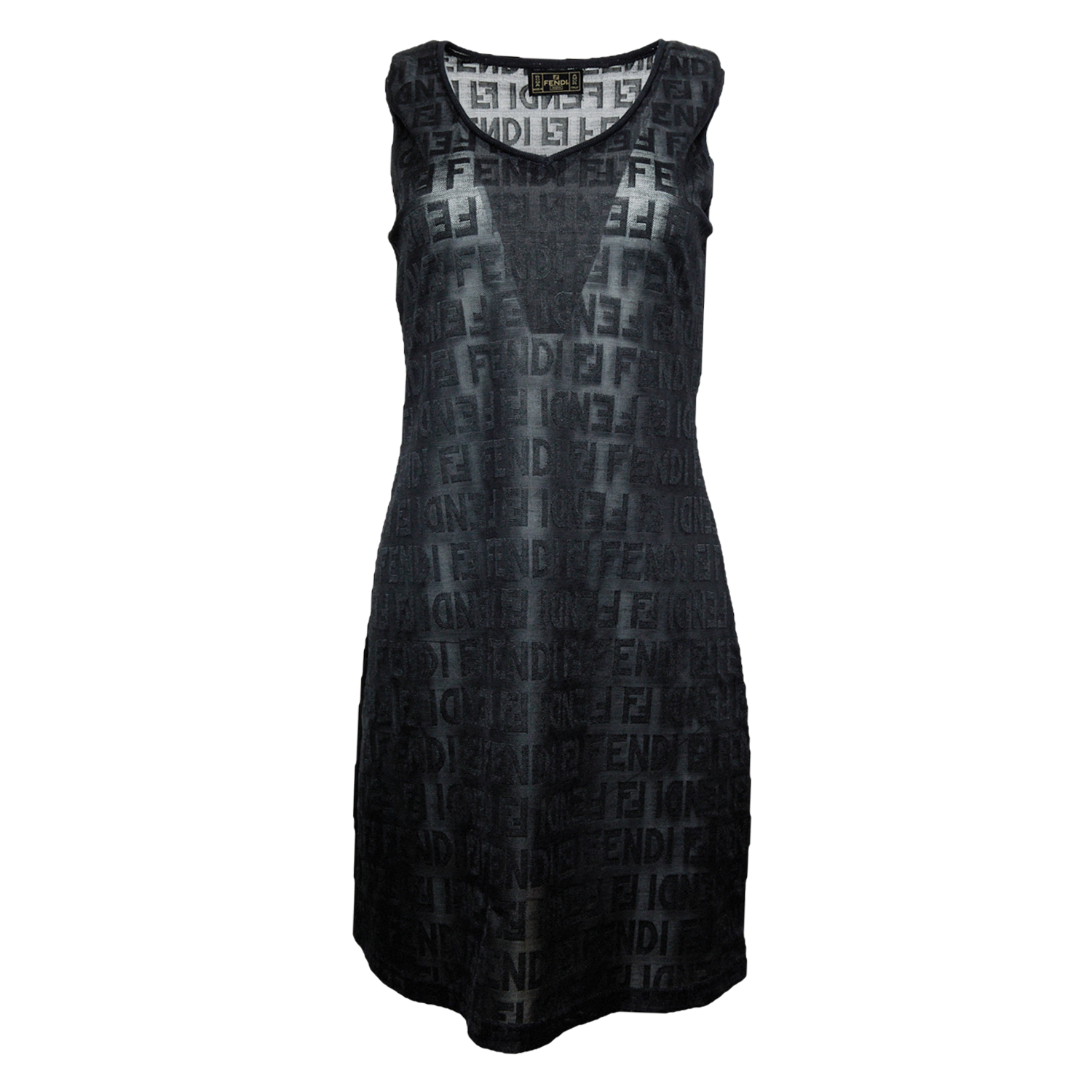 90S BLACK ZUCCA MONOGRAM DRESS