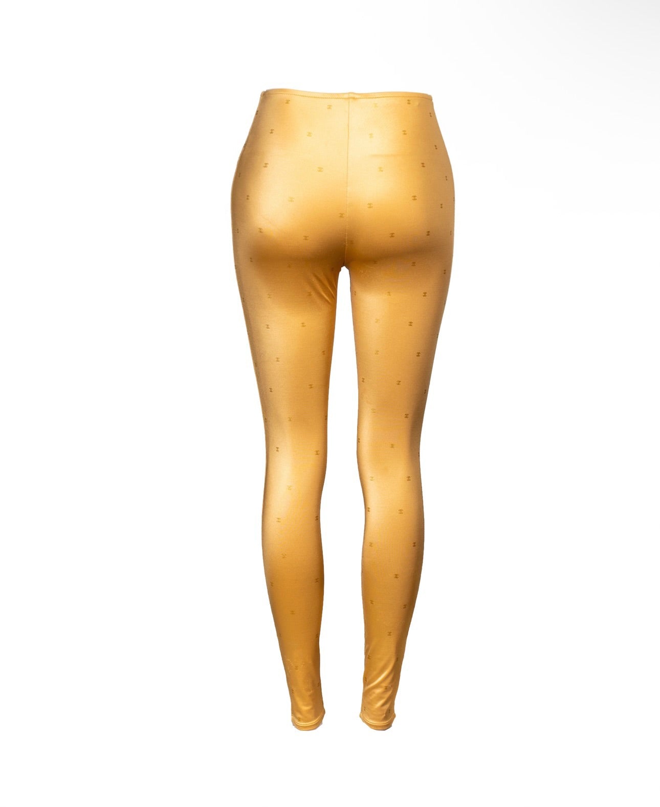 SS24 GOLD "CC" MONOGRAM BODYSUIT/PANTS SET