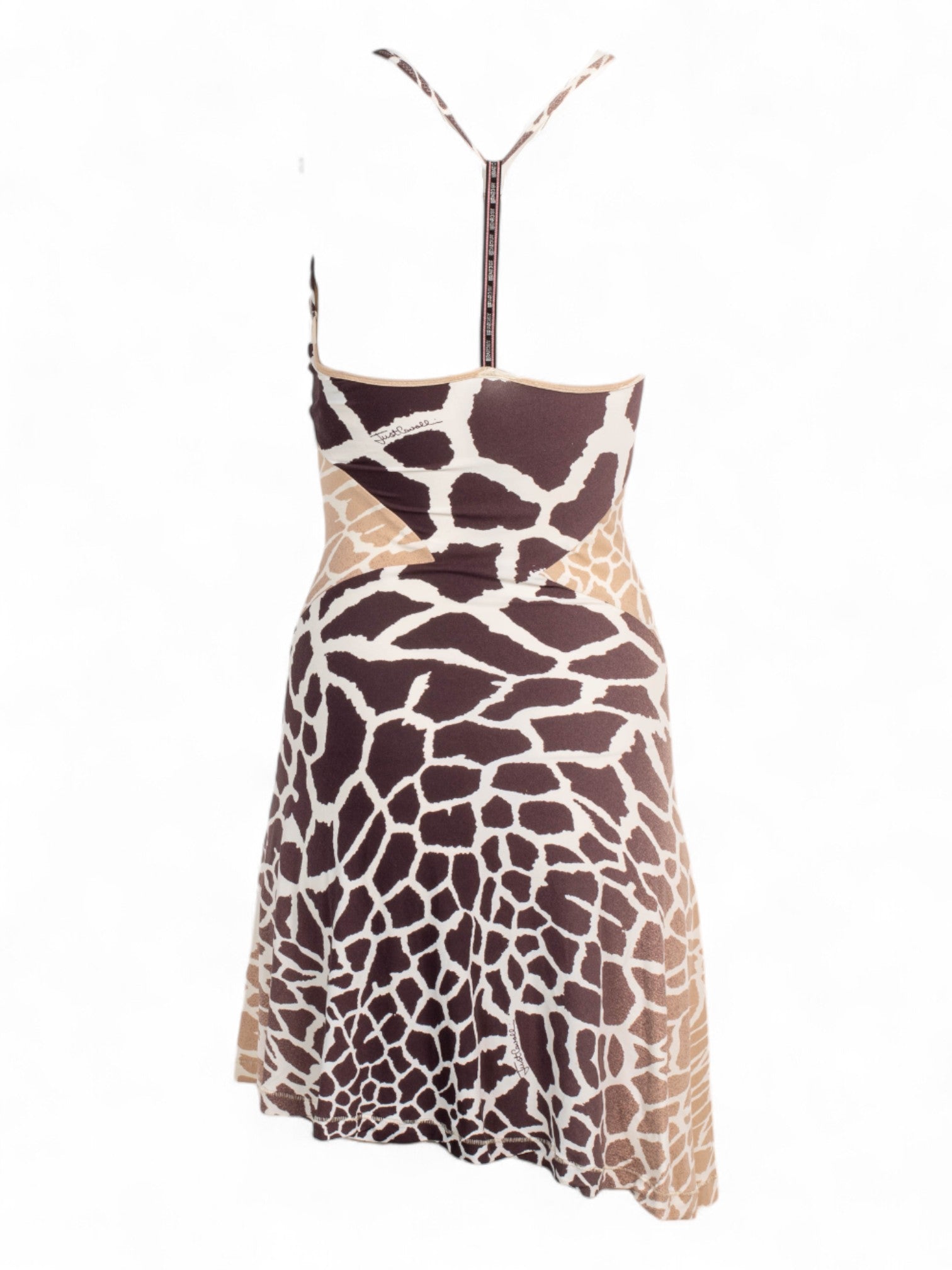 BROWN GIRAFFE PRINT MINI DRESS