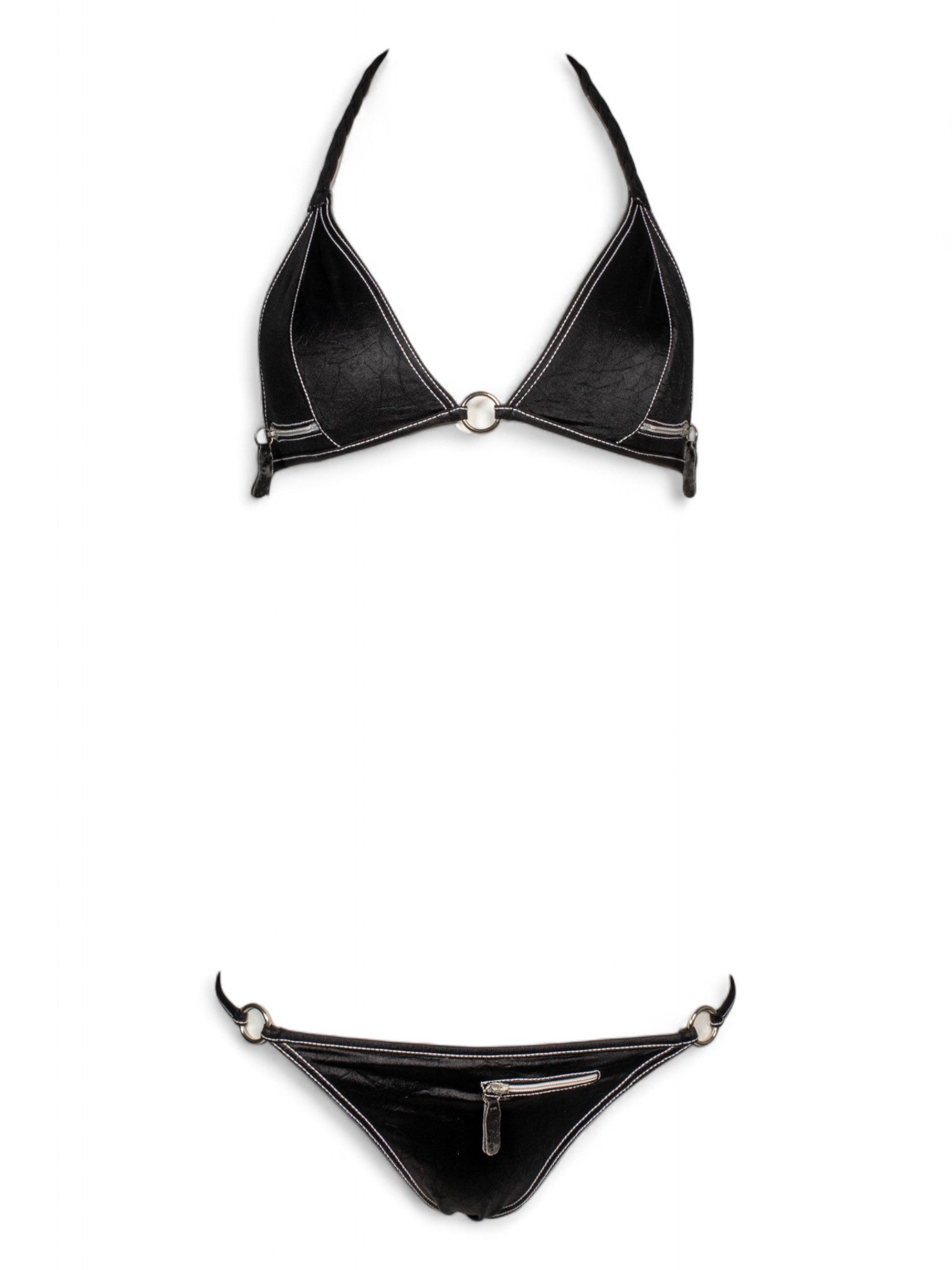 BLACK ZIPPER BIKINI