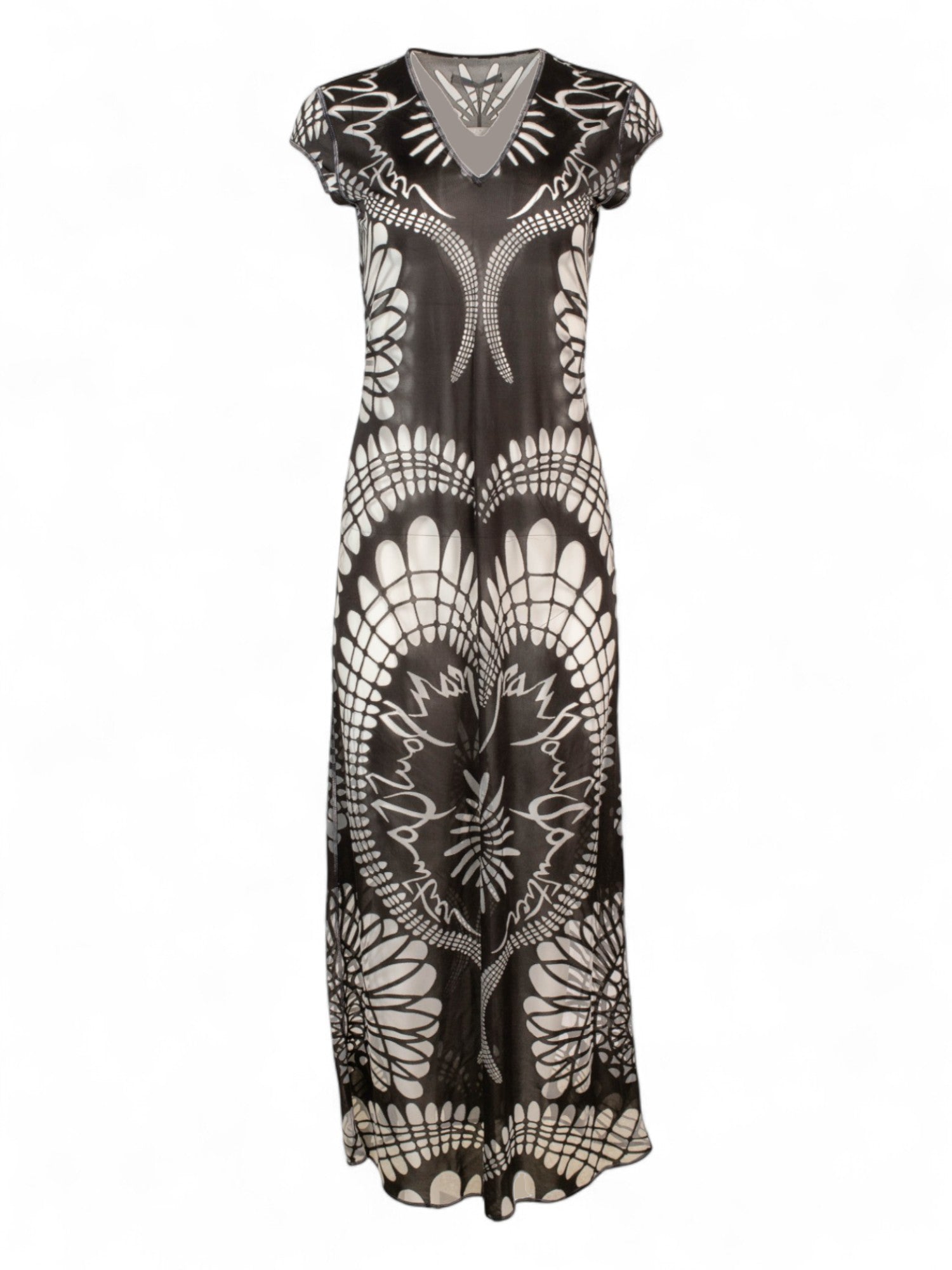 SS01 BLACK LOGO CUTOUT DRESS