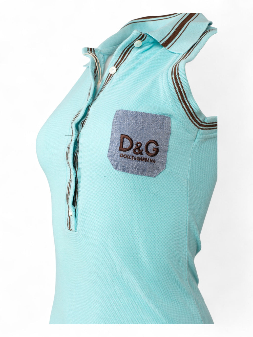BLUE POLO COLLARED MINI DRESS