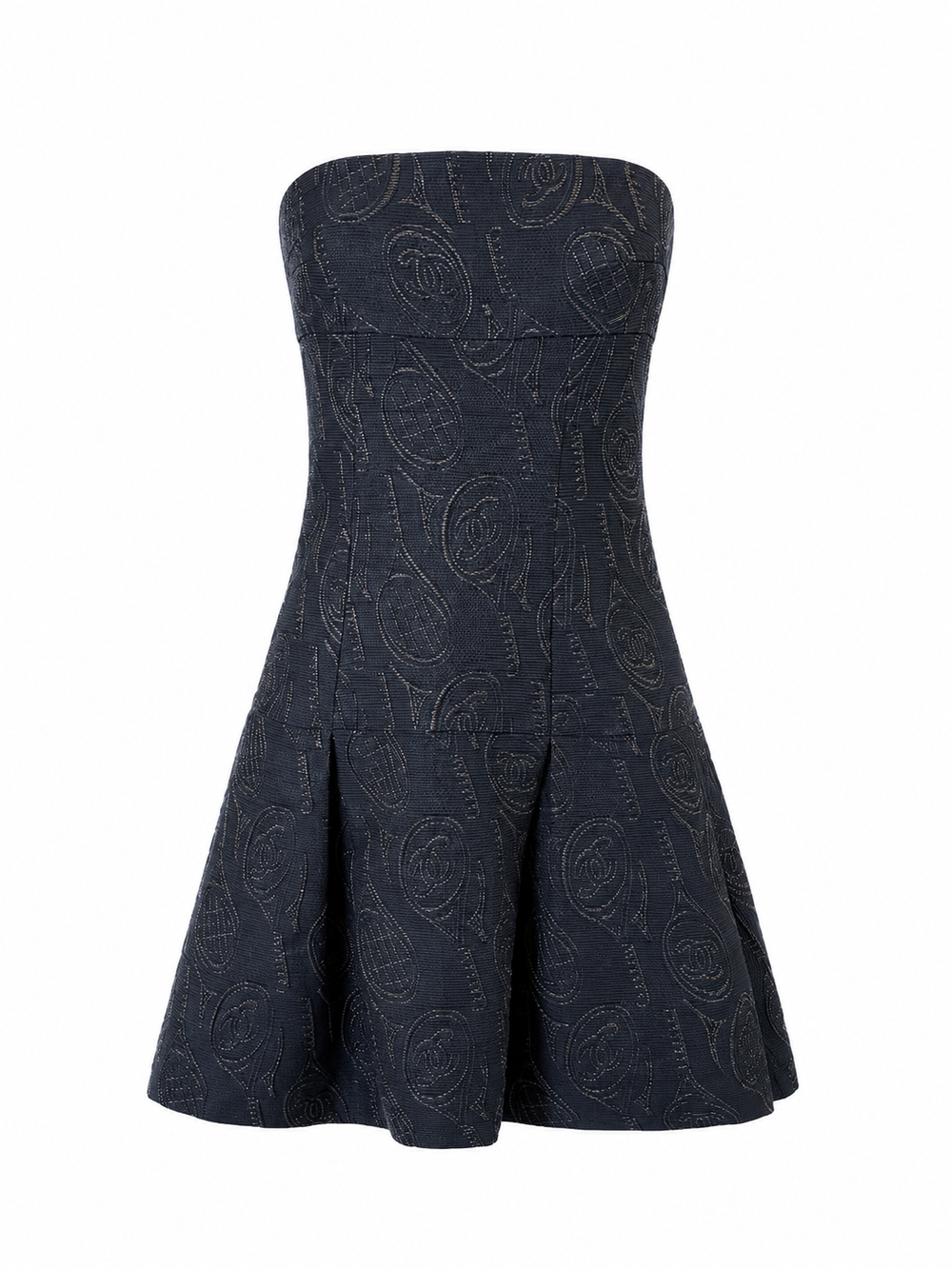 2009 NAVY BLUE CC TENNIS RACKET STRAPLESS MINI DRESS