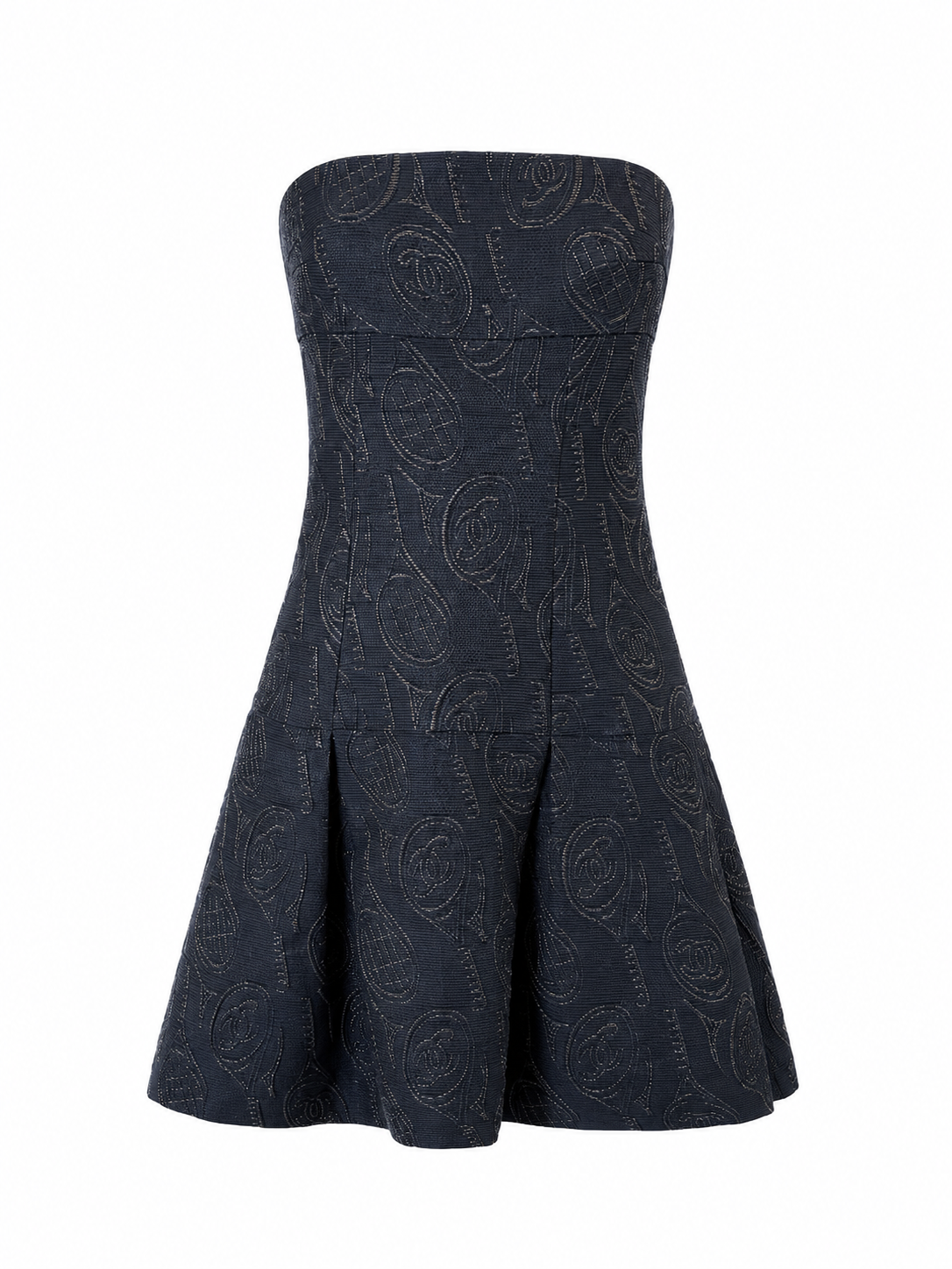2009 NAVY BLUE CC TENNIS RACKET STRAPLESS MINI DRESS