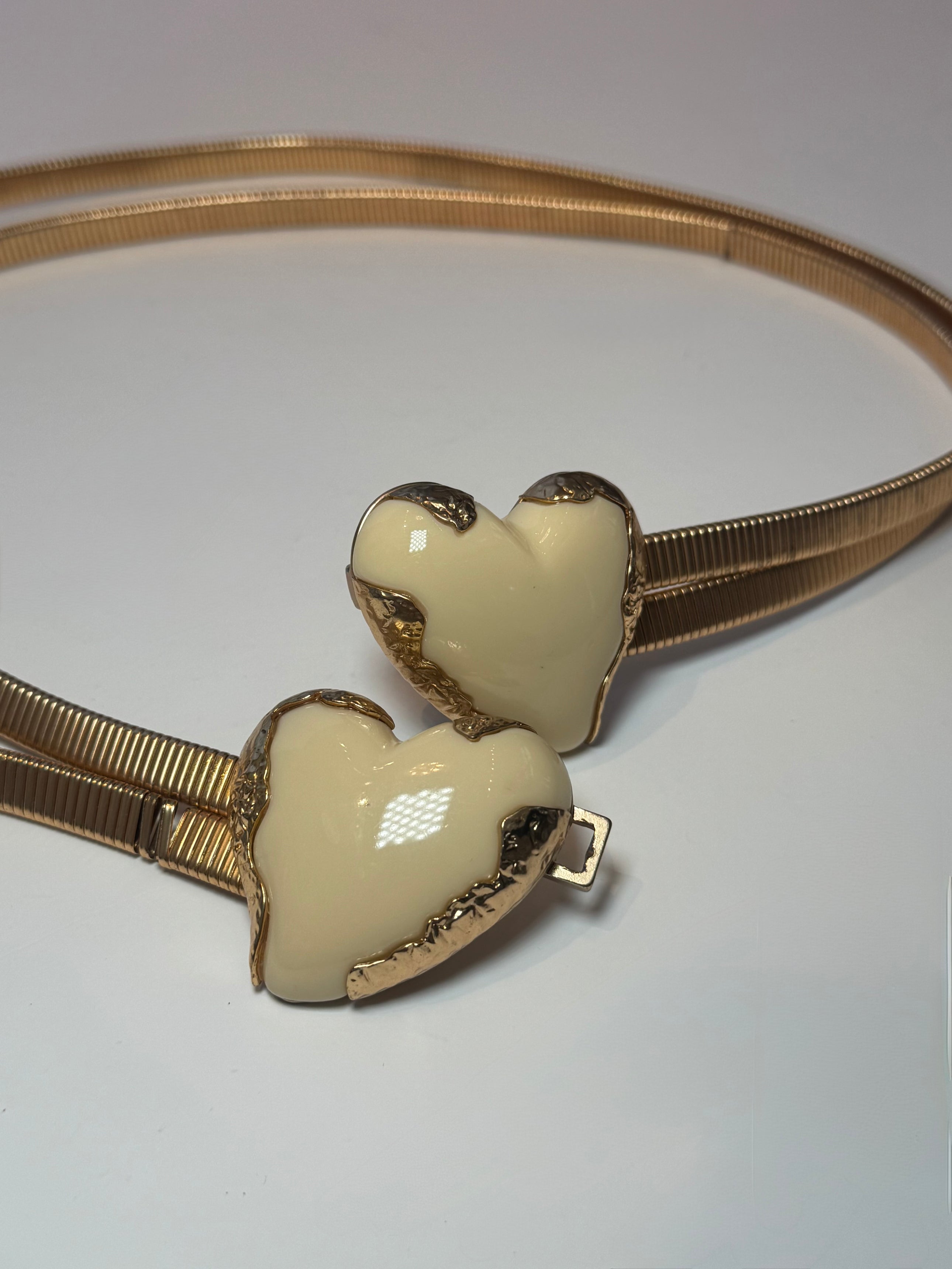 GOLD HEART ENAMEL BELT