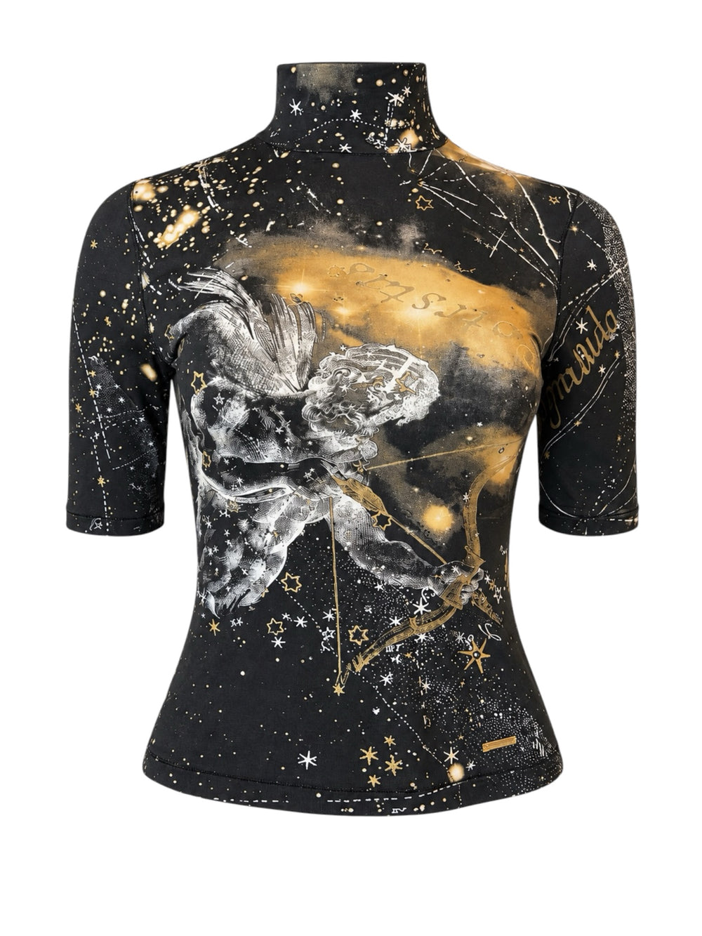 03/04 BLACK & GOLD ASTROLOGY MOCK NECK TOP @SM
