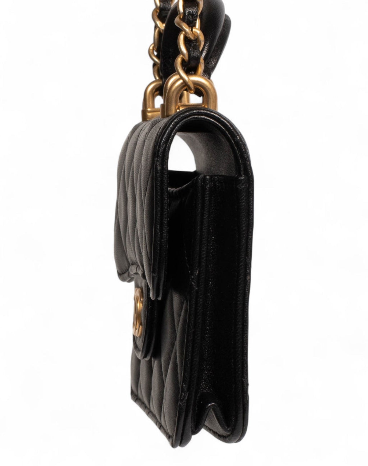 BLACK MINI CHAIN PURSE @AFIOR