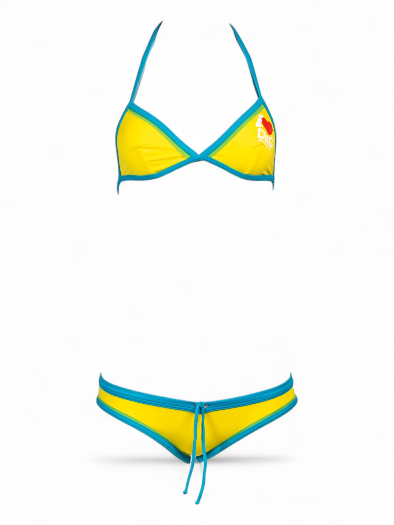I <3 D&G YELLOW & BLUE 2/PC BIKINI