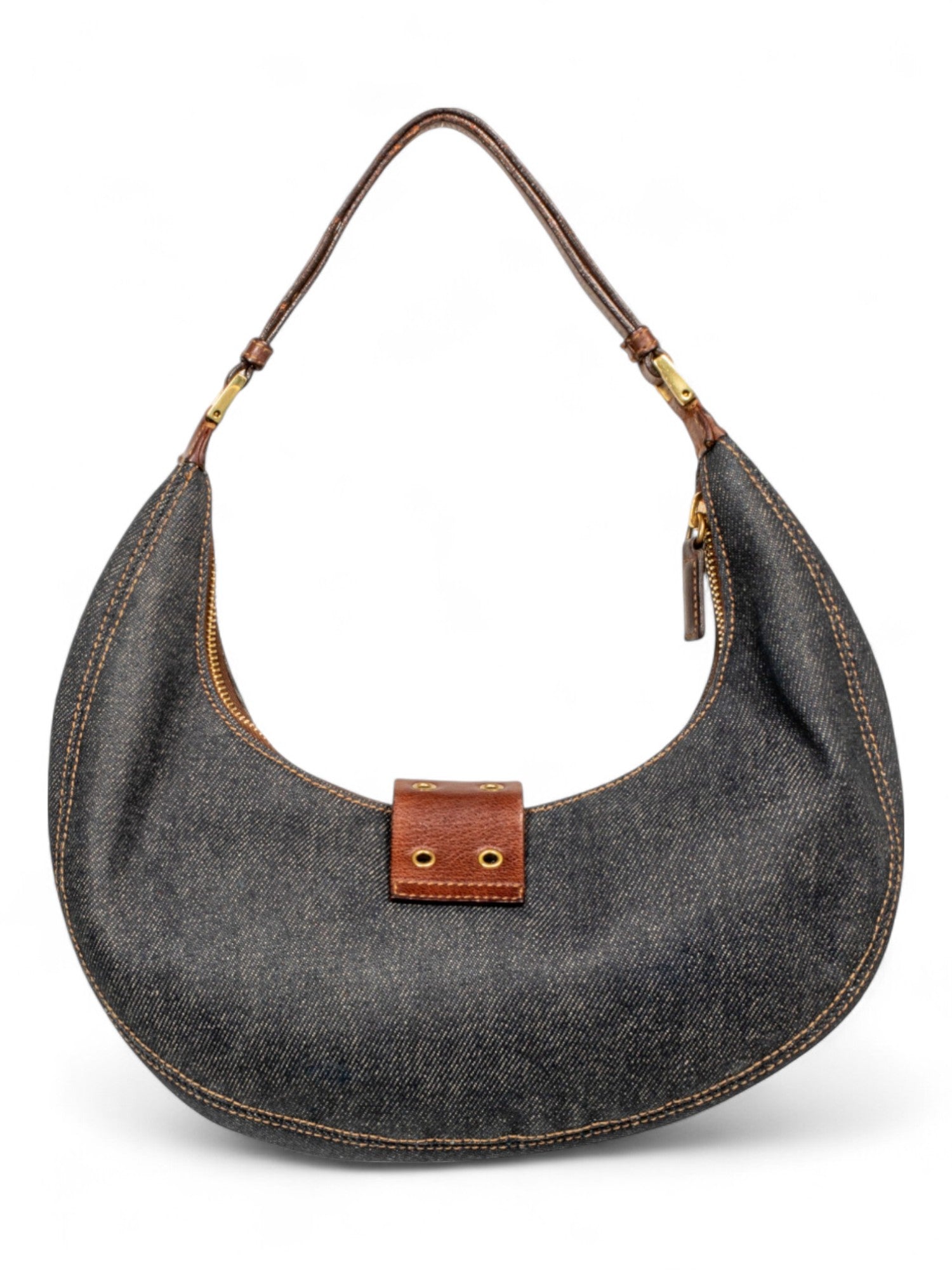 SS02 HALF MOON DENIM PURSE