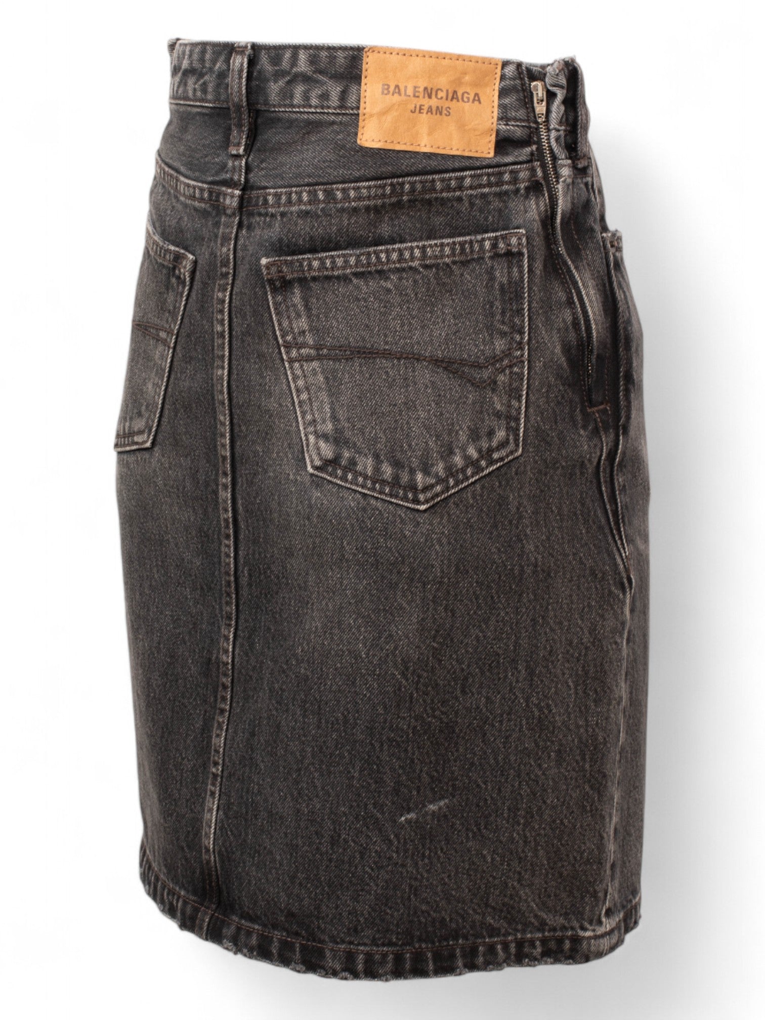 SS21 DENIM MIDI SKIRT W ZIPPER @KGUE